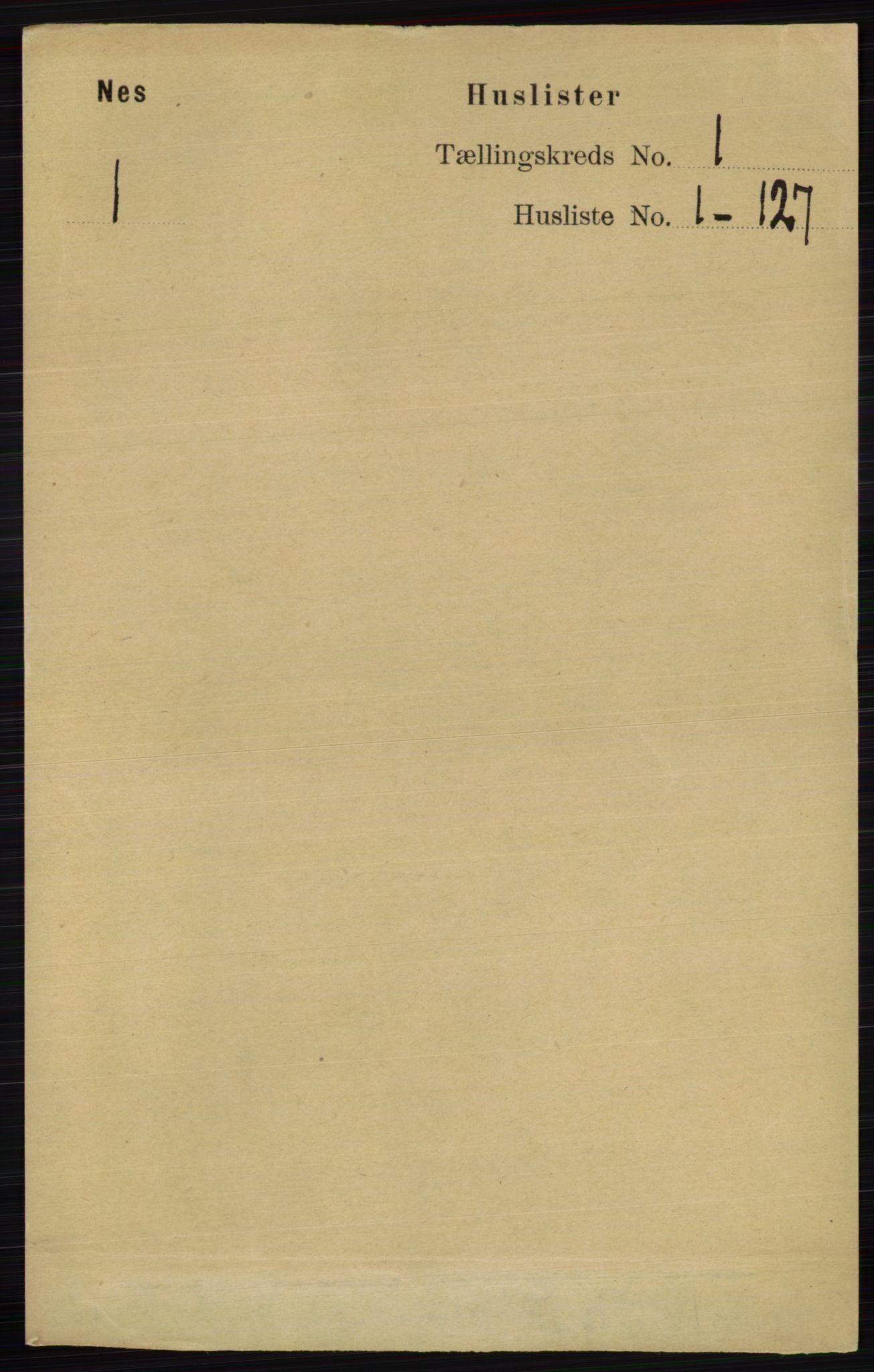 RA, 1891 census for 0411 Nes, 1891, p. 25