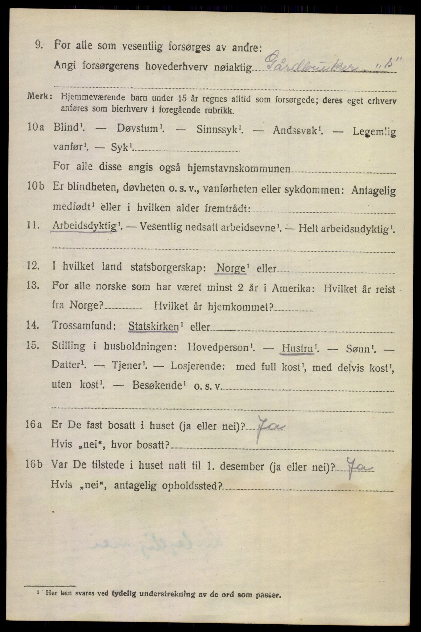 SAKO, 1920 census for Flesberg, 1920, p. 2618