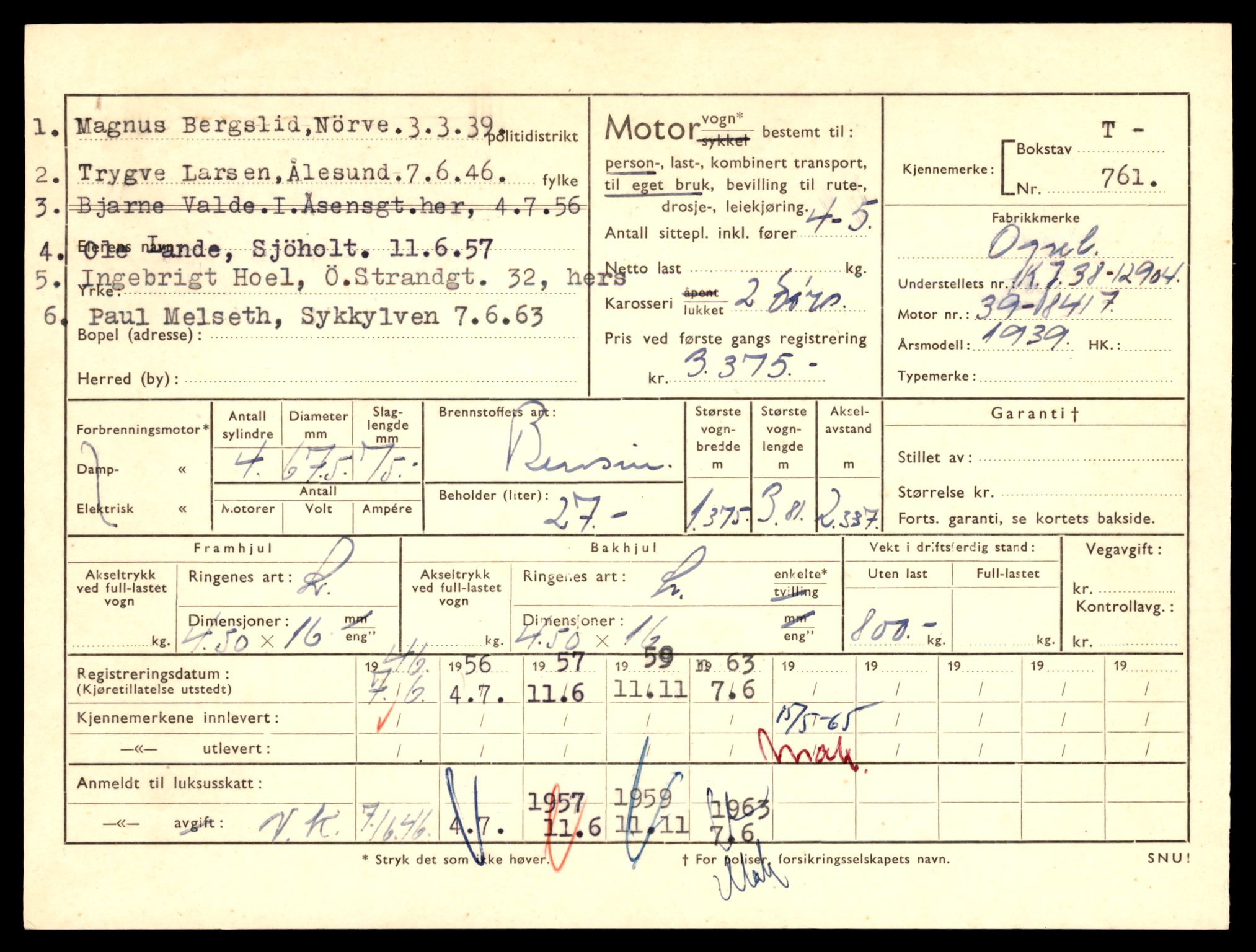 Møre og Romsdal vegkontor - Ålesund trafikkstasjon, AV/SAT-A-4099/F/Fe/L0008: Registreringskort for kjøretøy T 747 - T 894, 1927-1998, p. 419