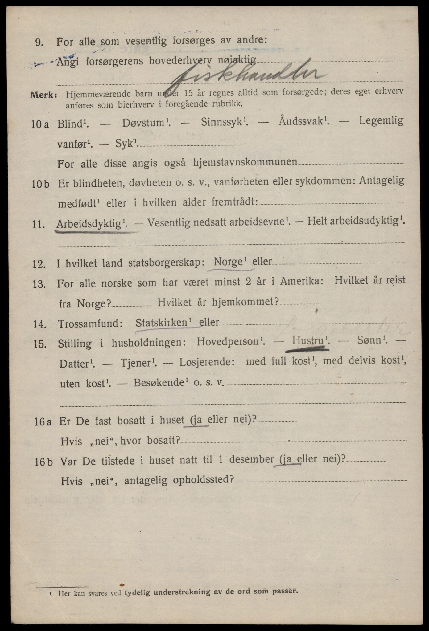 SAT, 1920 census for Trondheim, 1920, p. 115407