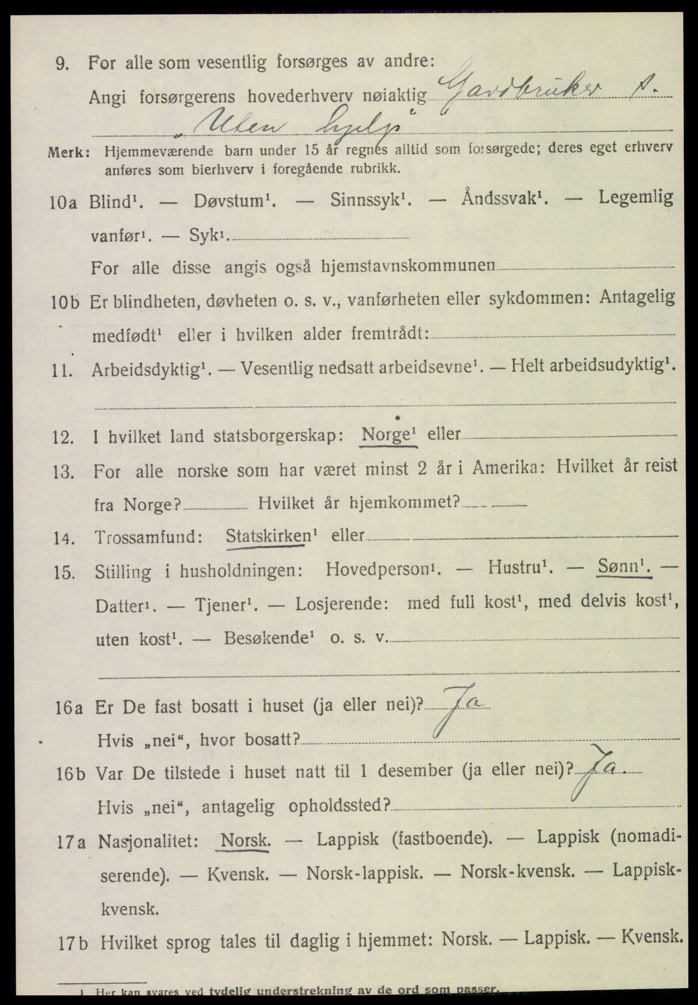 SAT, 1920 census for Lånke, 1920, p. 563