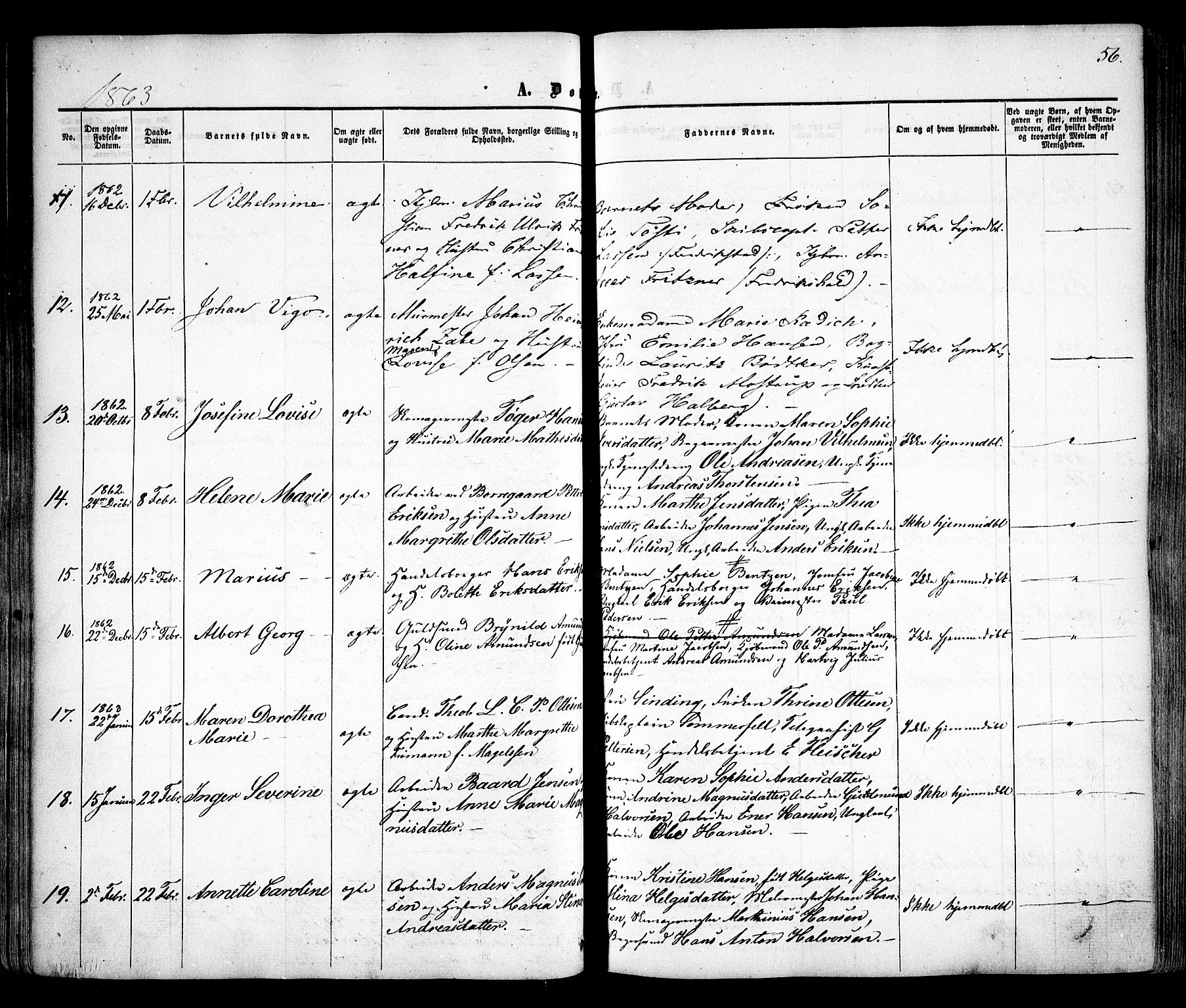 Sarpsborg prestekontor Kirkebøker, AV/SAO-A-2006/F/Fa/L0001: Parish register (official) no. 1, 1859-1868, p. 56