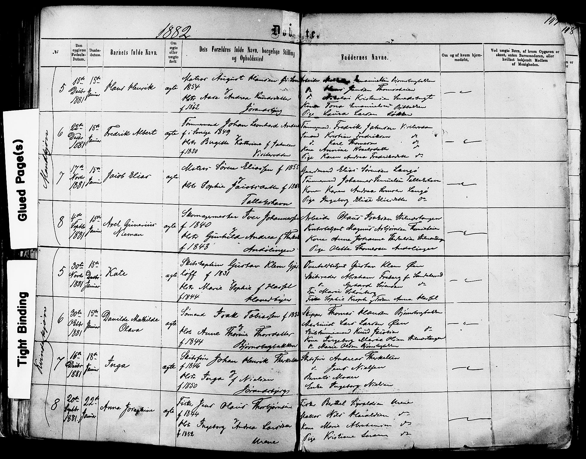 Kragerø kirkebøker, SAKO/A-278/F/Fa/L0011: Parish register (official) no. 11, 1875-1886, p. 147