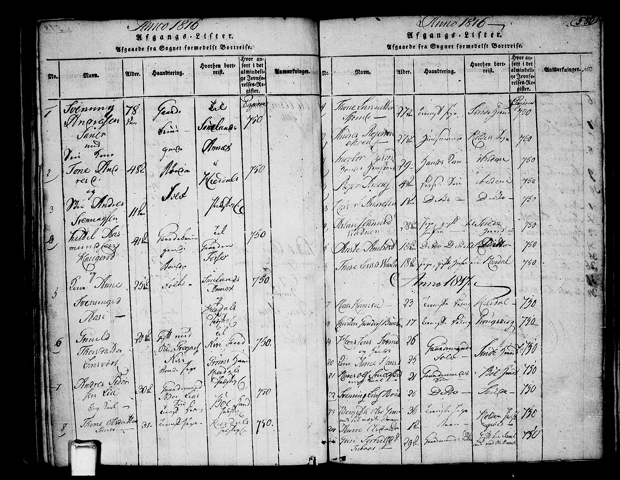 Heddal kirkebøker, SAKO/A-268/F/Fa/L0005: Parish register (official) no. I 5, 1814-1837, p. 579-580