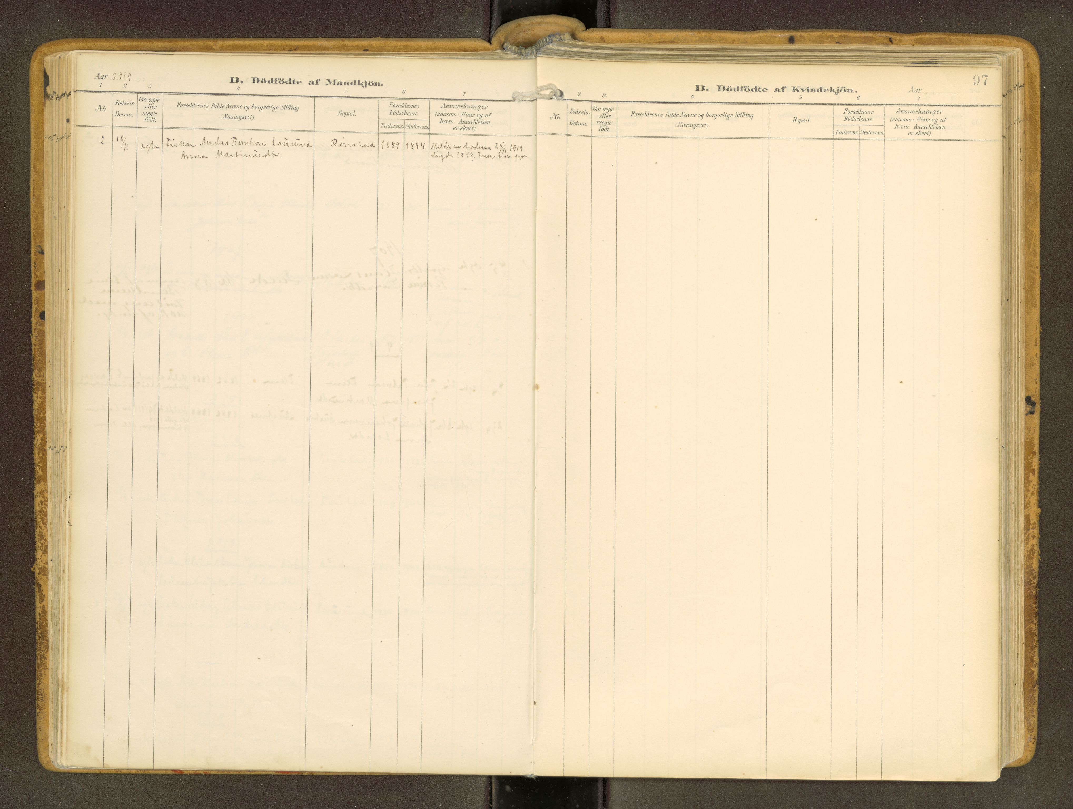 Ministerialprotokoller, klokkerbøker og fødselsregistre - Møre og Romsdal, SAT/A-1454/536/L0517: Parish register (official) no. 536A--, 1897-1917, p. 97