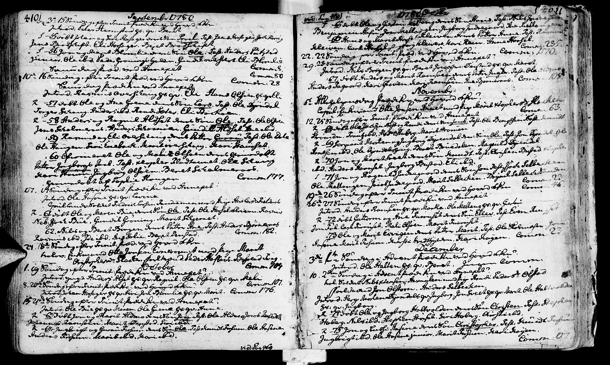 Ministerialprotokoller, klokkerbøker og fødselsregistre - Sør-Trøndelag, SAT/A-1456/646/L0605: Parish register (official) no. 646A03, 1751-1790, p. 410a-411a