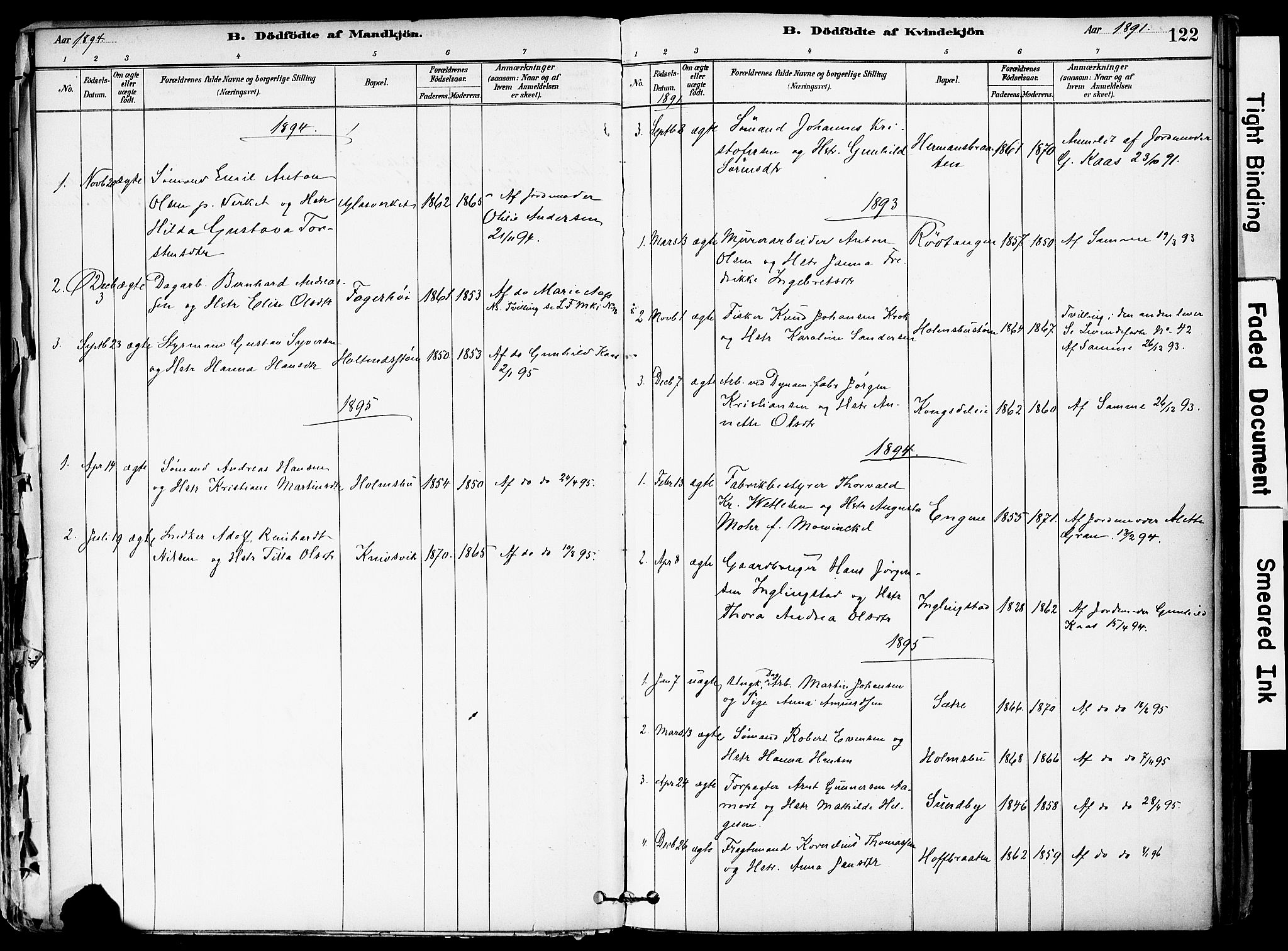 Hurum kirkebøker, SAKO/A-229/F/Fa/L0014: Parish register (official) no. 14, 1882-1895, p. 122