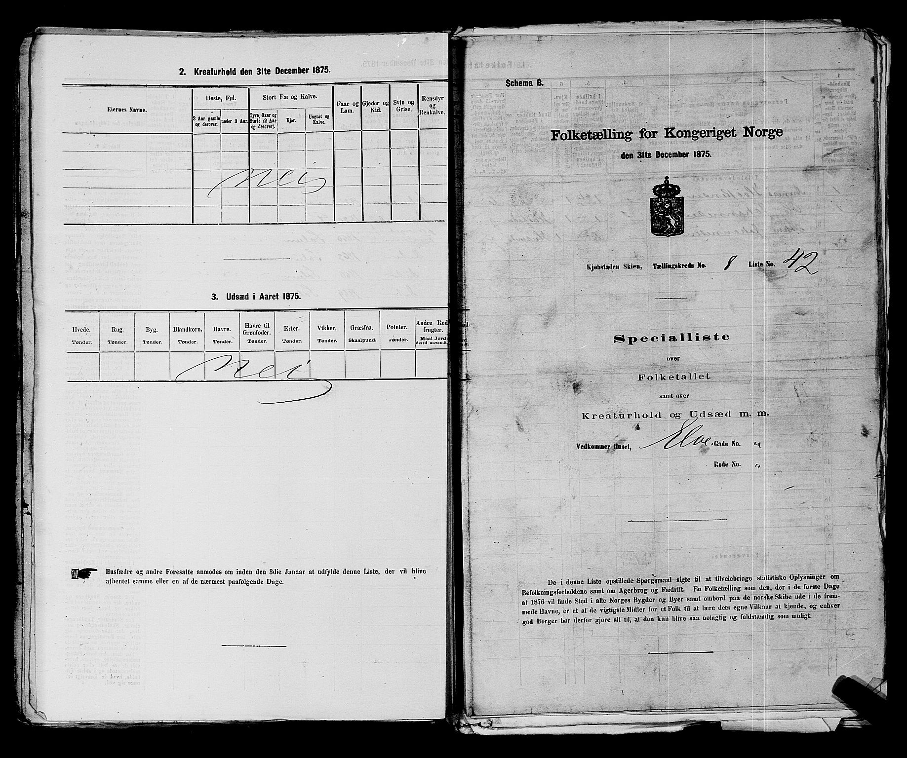 SAKO, 1875 census for 0806P Skien, 1875, p. 1335