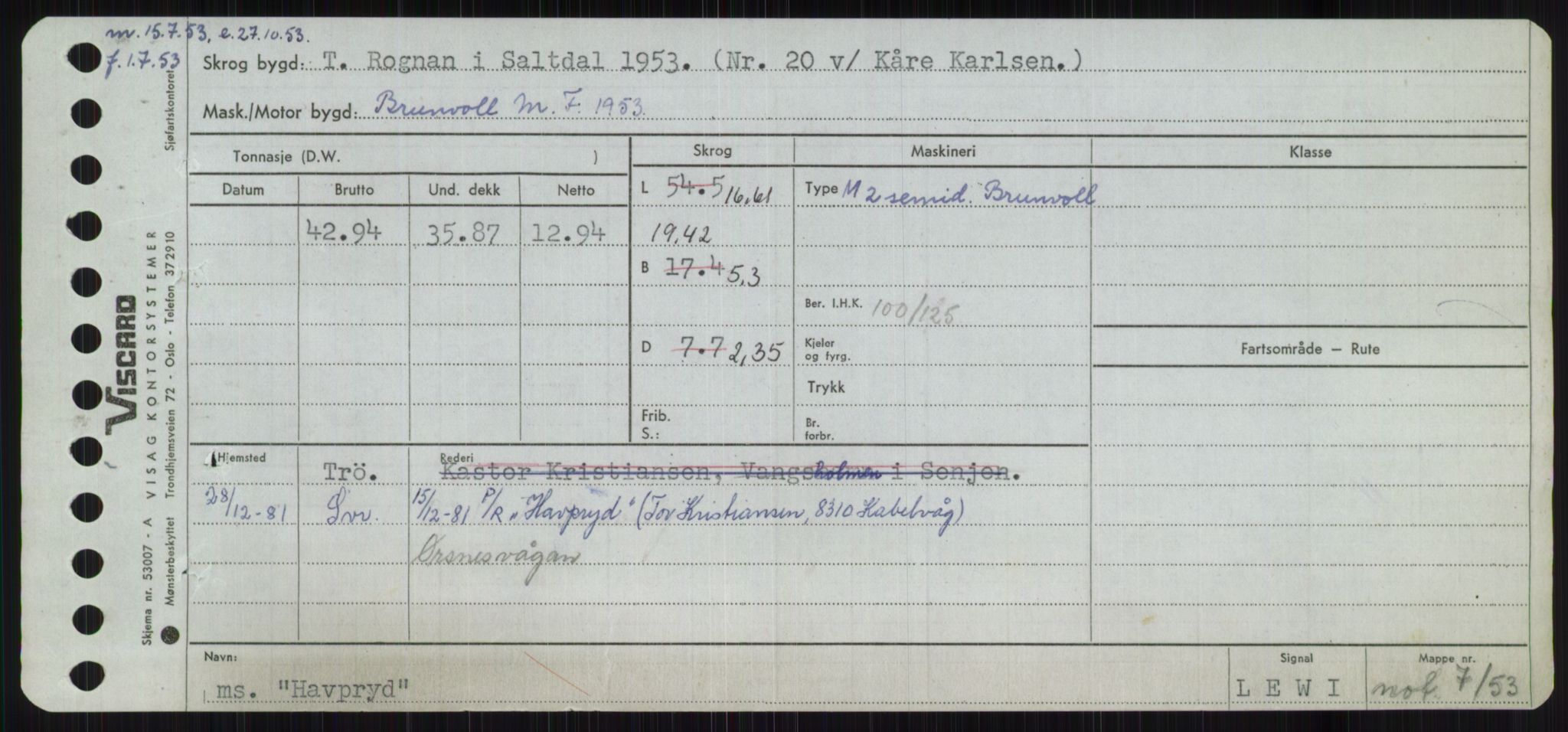 Sjøfartsdirektoratet med forløpere, Skipsmålingen, AV/RA-S-1627/H/Ha/L0002/0002: Fartøy, Eik-Hill / Fartøy, G-Hill, p. 689