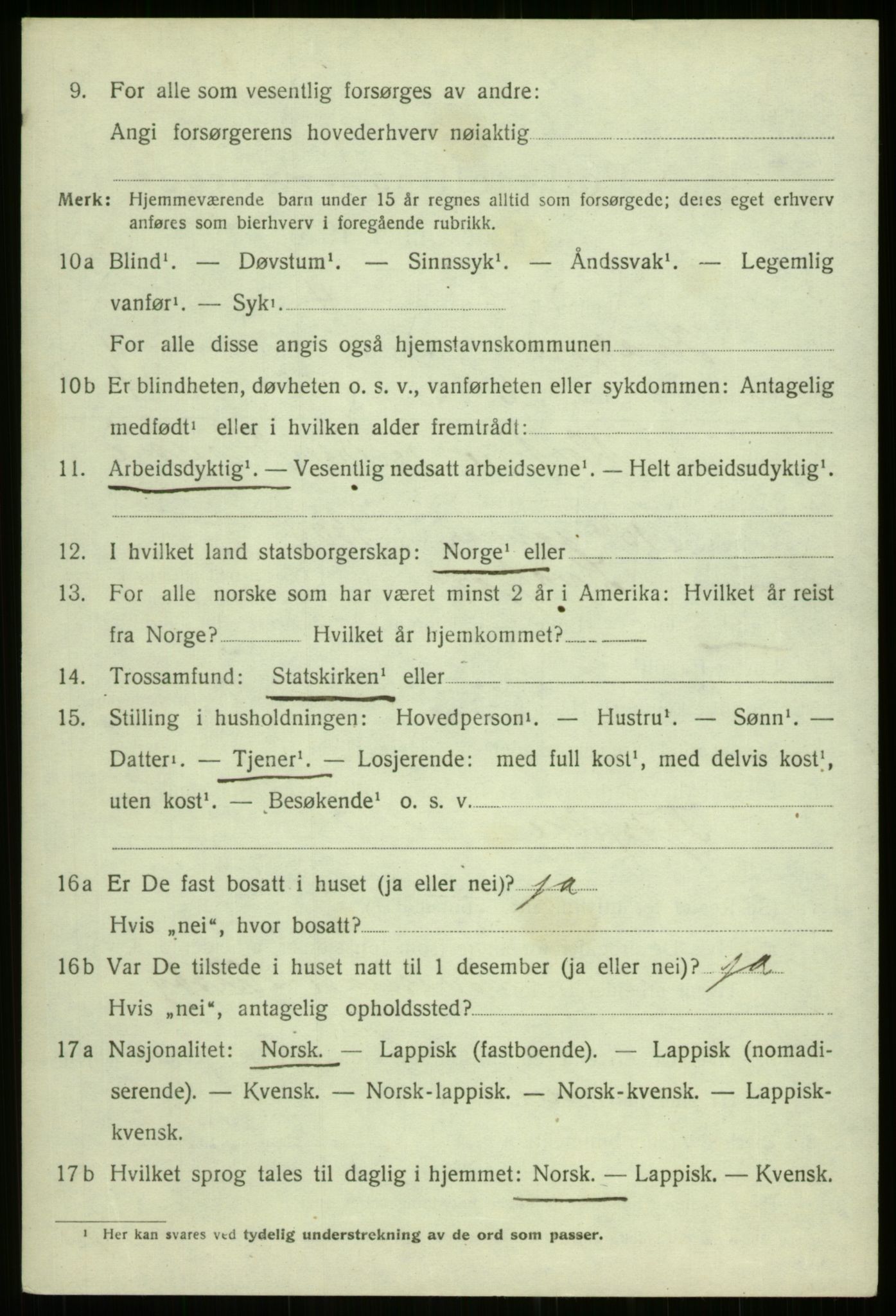 SATØ, 1920 census for Kvæfjord, 1920, p. 5738