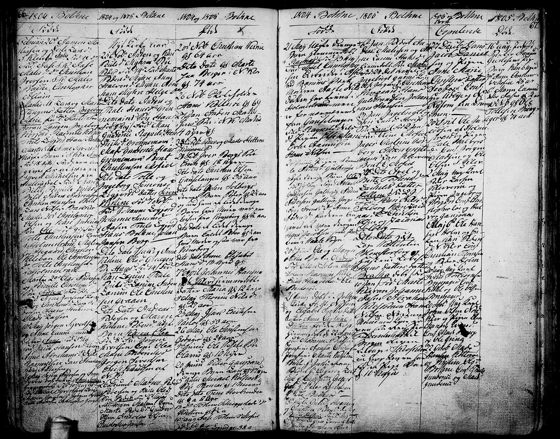 Botne kirkebøker, SAKO/A-340/F/Fa/L0003: Parish register (official) no. I 3 /1, 1792-1844, p. 66-67