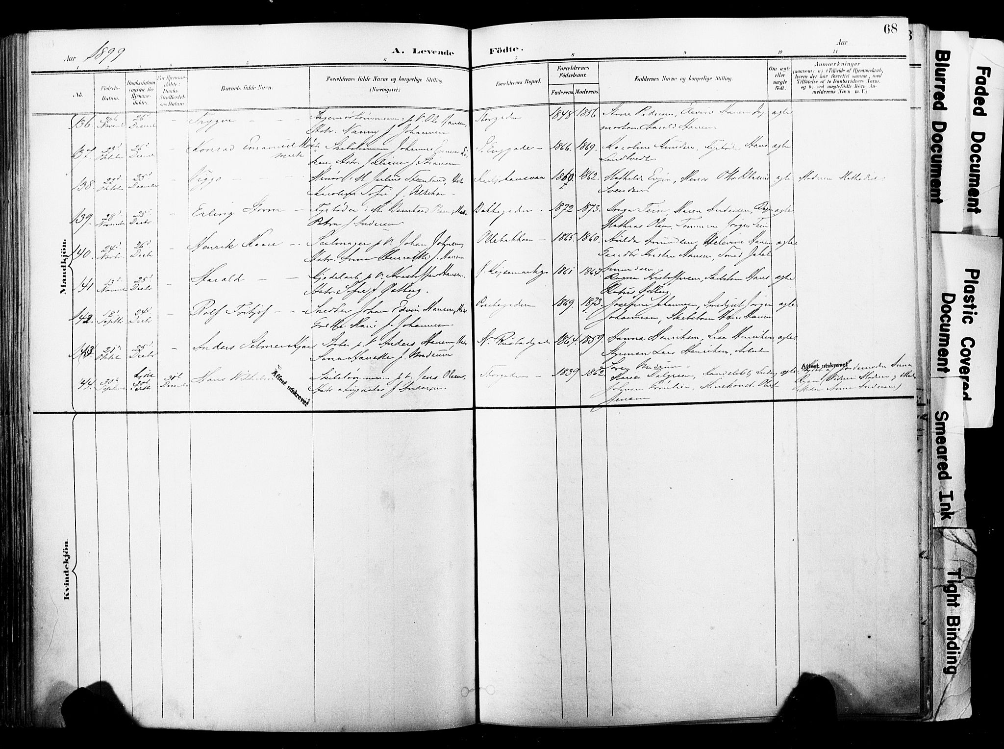 Horten kirkebøker, AV/SAKO-A-348/F/Fa/L0005: Parish register (official) no. 5, 1896-1904, p. 68