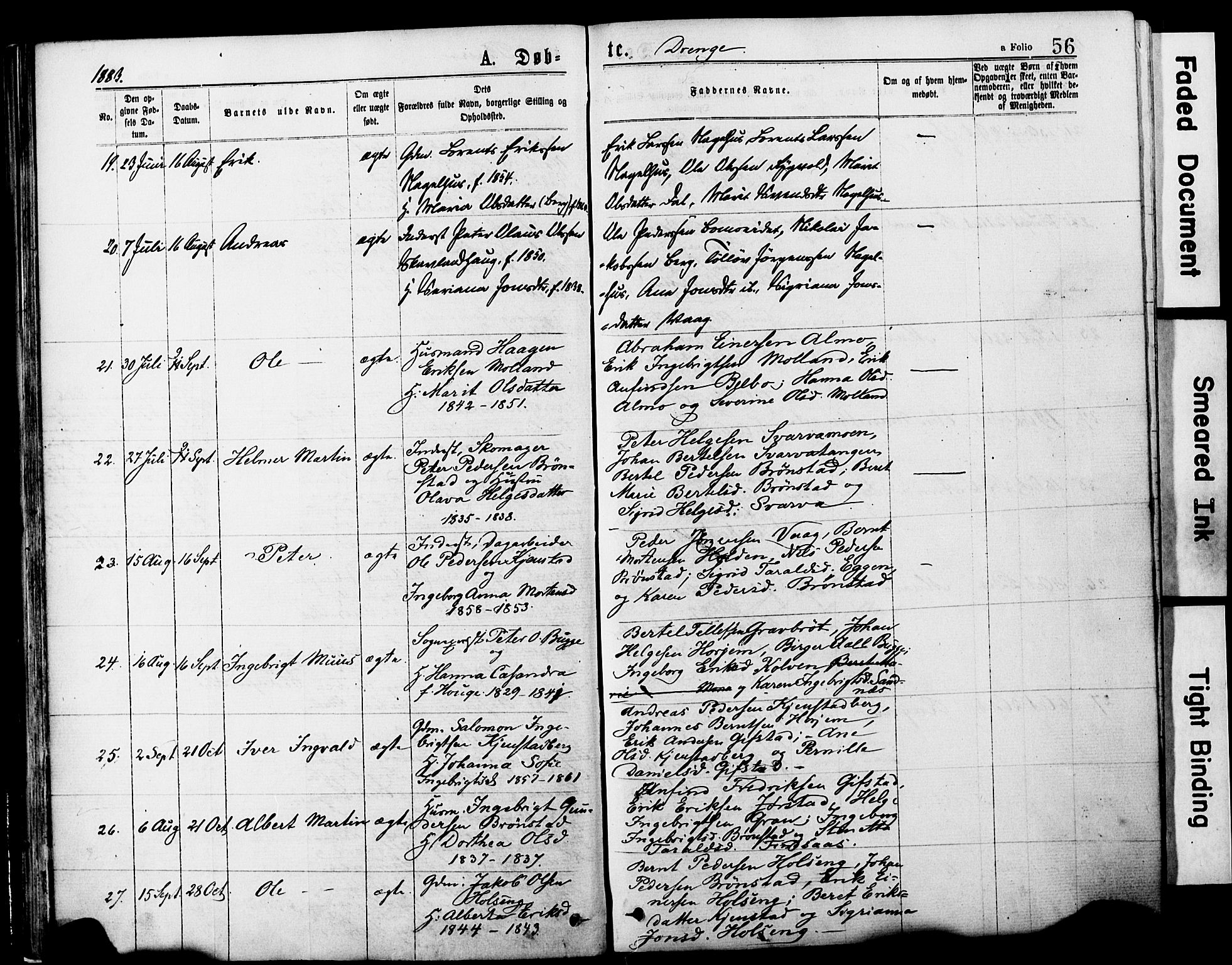 Ministerialprotokoller, klokkerbøker og fødselsregistre - Nord-Trøndelag, AV/SAT-A-1458/749/L0473: Parish register (official) no. 749A07, 1873-1887, p. 56