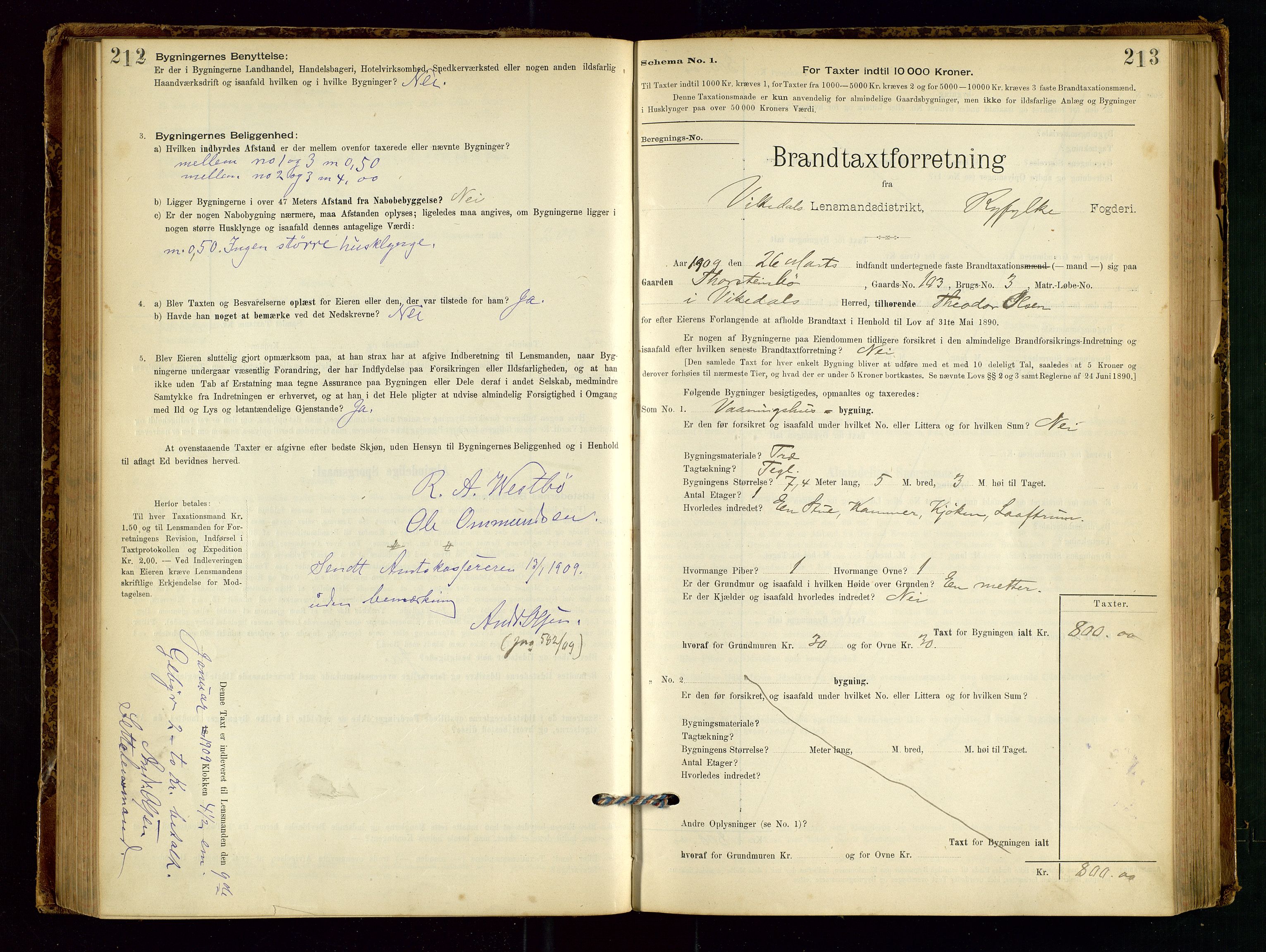 Vikedal lensmannskontor, AV/SAST-A-100179/Gob/L0004: Branntakstprotokoll, 1894-1952, p. 212-213