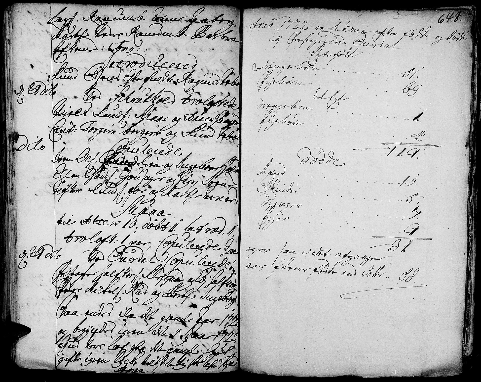 Aurdal prestekontor, SAH/PREST-126/H/Ha/Haa/L0001: Parish register (official) no. 1-3, 1692-1730, p. 648