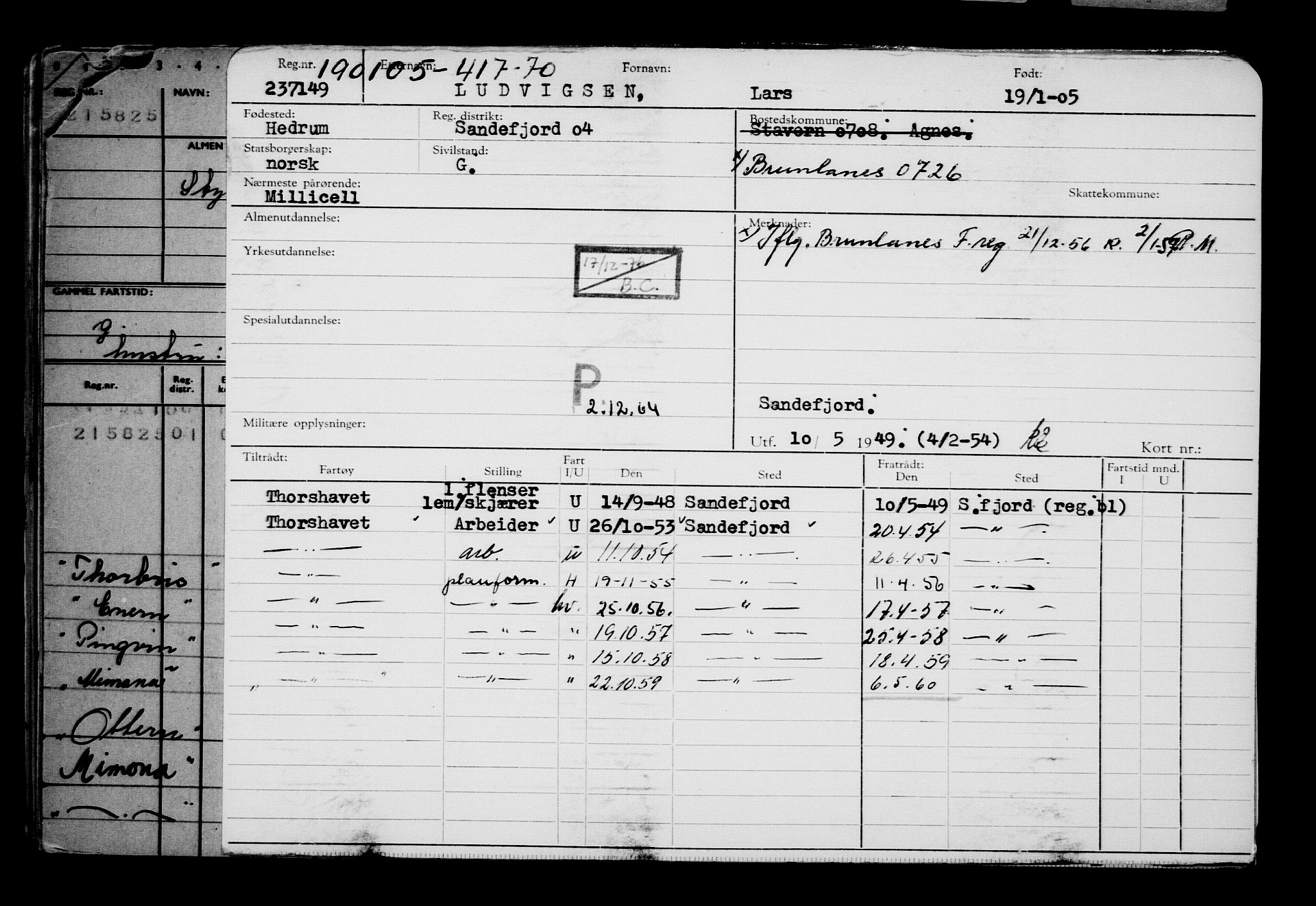 Direktoratet for sjømenn, AV/RA-S-3545/G/Gb/L0057: Hovedkort, 1905, p. 207