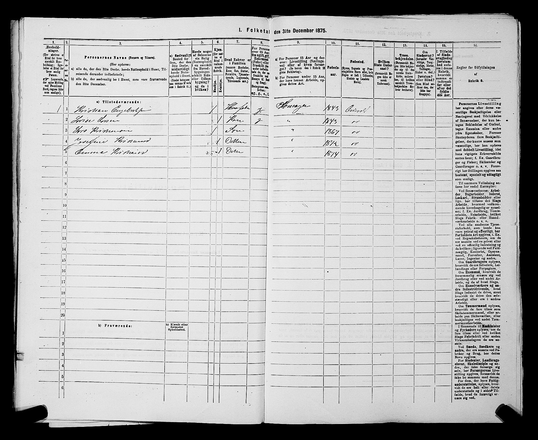 RA, 1875 census for 0237P Eidsvoll, 1875, p. 108