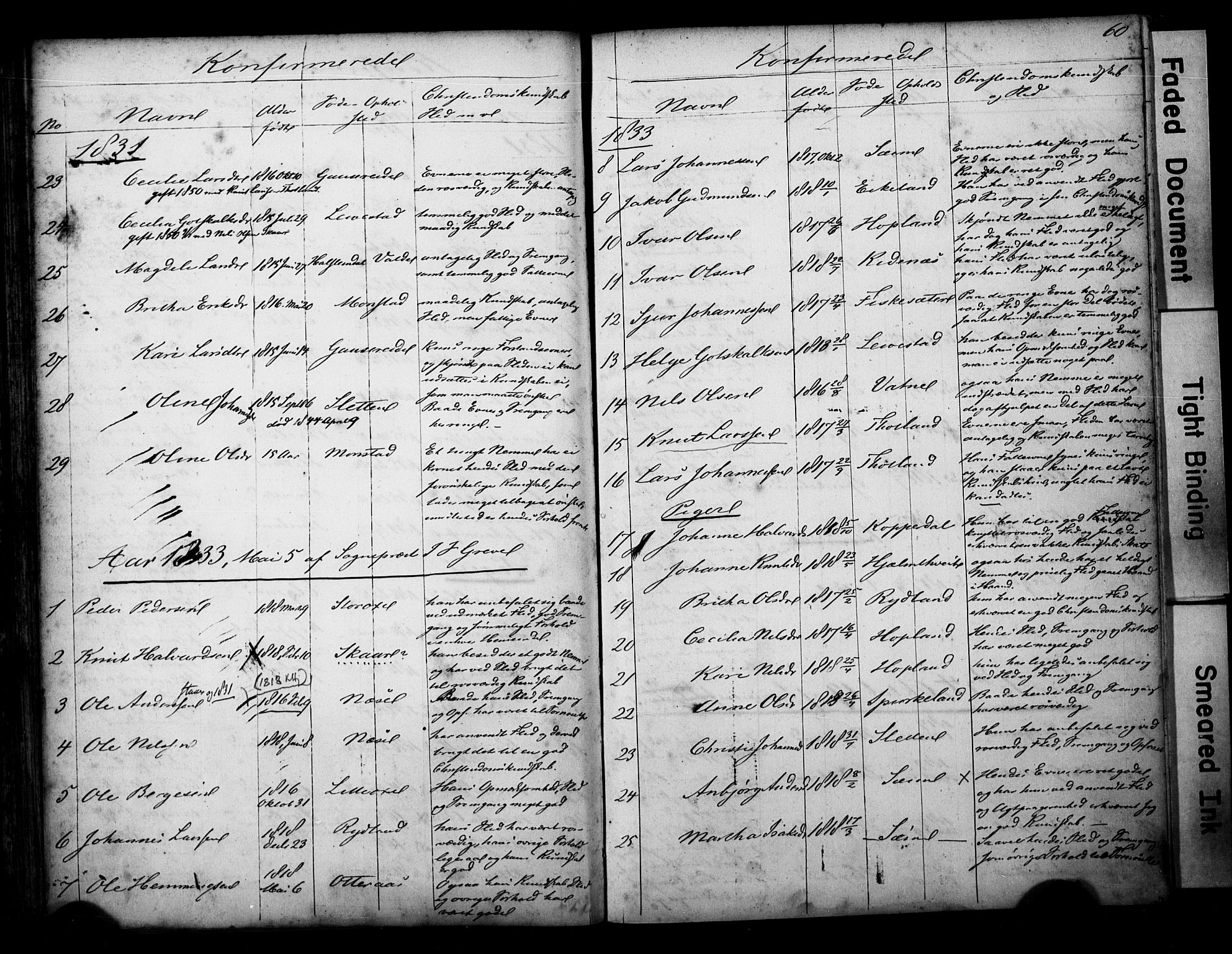 Alversund Sokneprestembete, SAB/A-73901/H/Ha/Hab: Parish register (copy) no. D 1, 1800-1870, p. 60