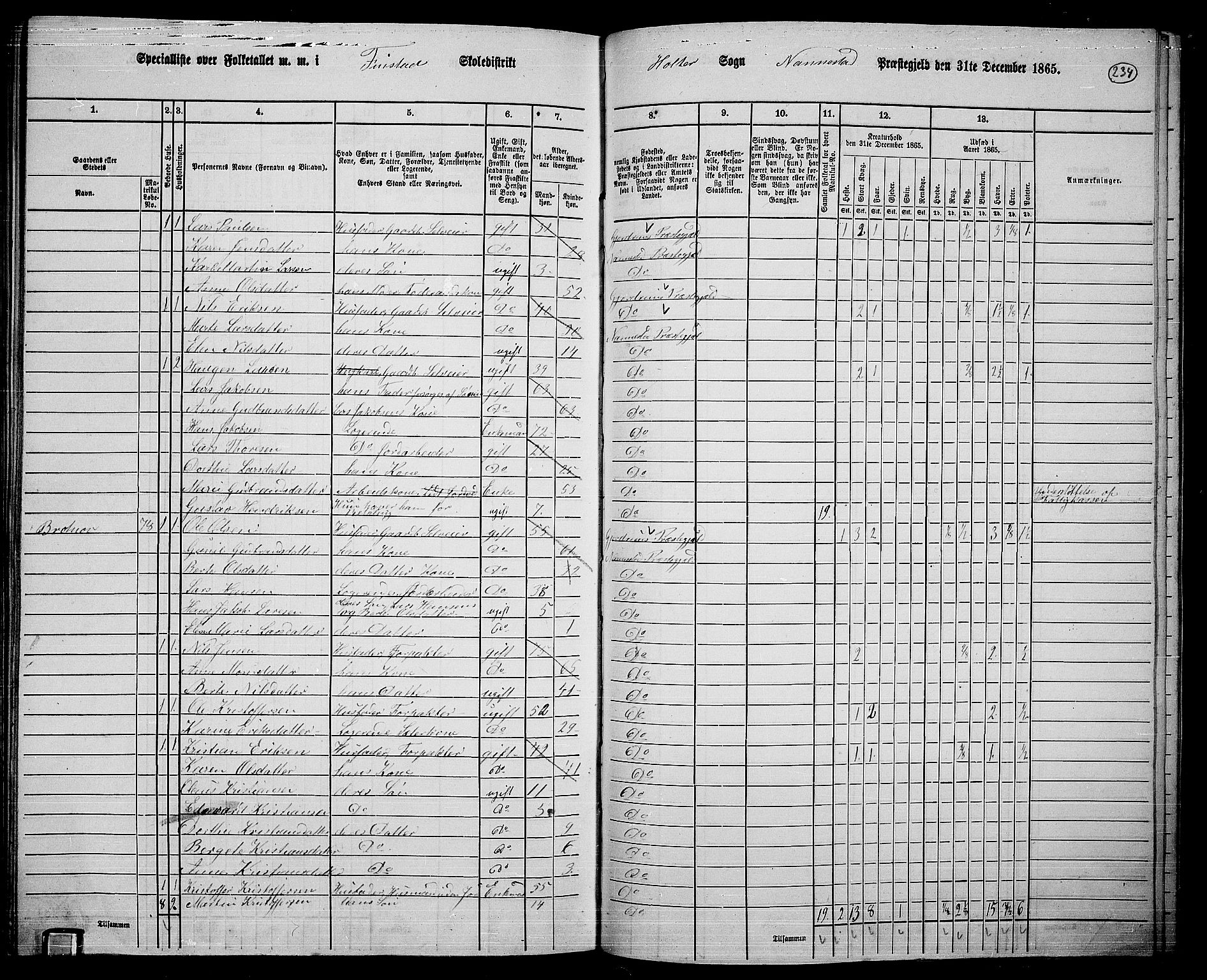 RA, 1865 census for Nannestad, 1865, p. 111