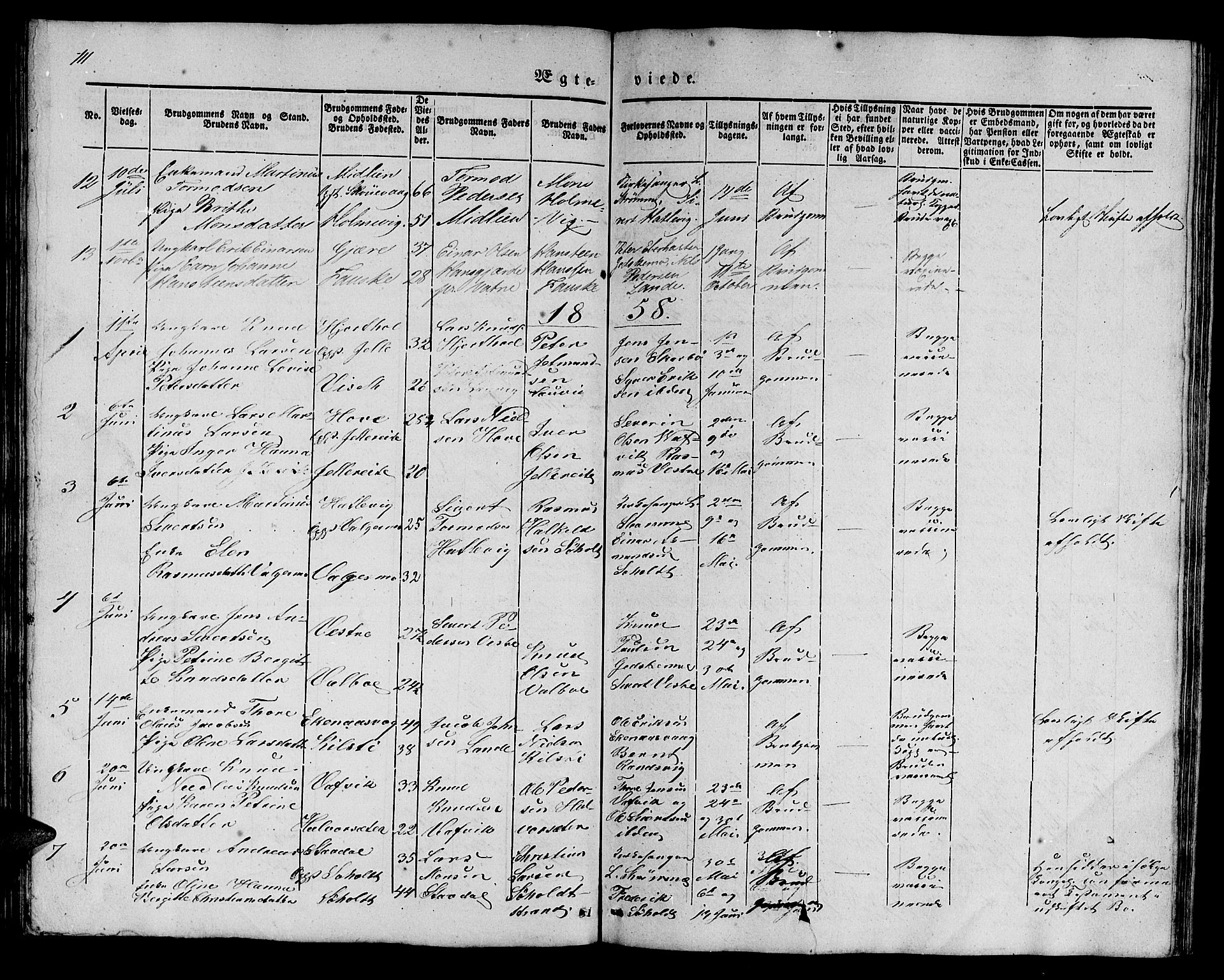 Ministerialprotokoller, klokkerbøker og fødselsregistre - Møre og Romsdal, AV/SAT-A-1454/522/L0324: Parish register (copy) no. 522C03, 1854-1871, p. 111