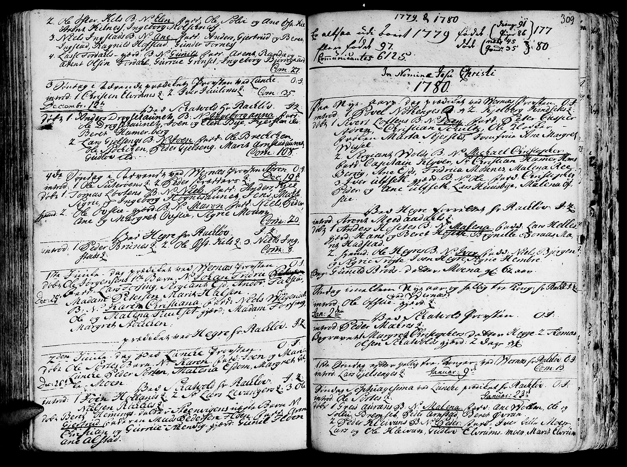 Ministerialprotokoller, klokkerbøker og fødselsregistre - Nord-Trøndelag, SAT/A-1458/709/L0057: Parish register (official) no. 709A05, 1755-1780, p. 309