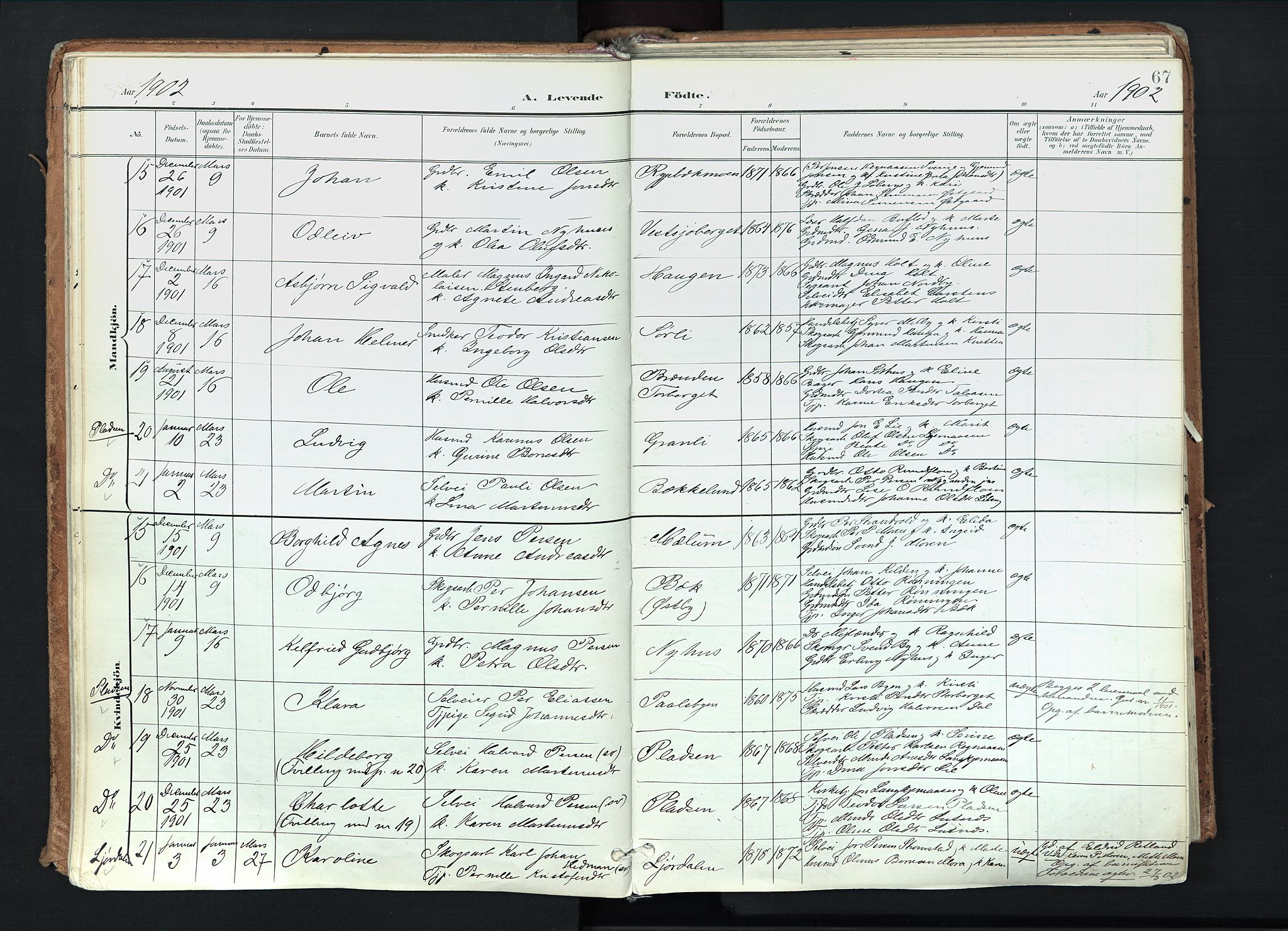 Trysil prestekontor, SAH/PREST-046/H/Ha/Haa/L0012: Parish register (official) no. 12, 1898-1917, p. 67