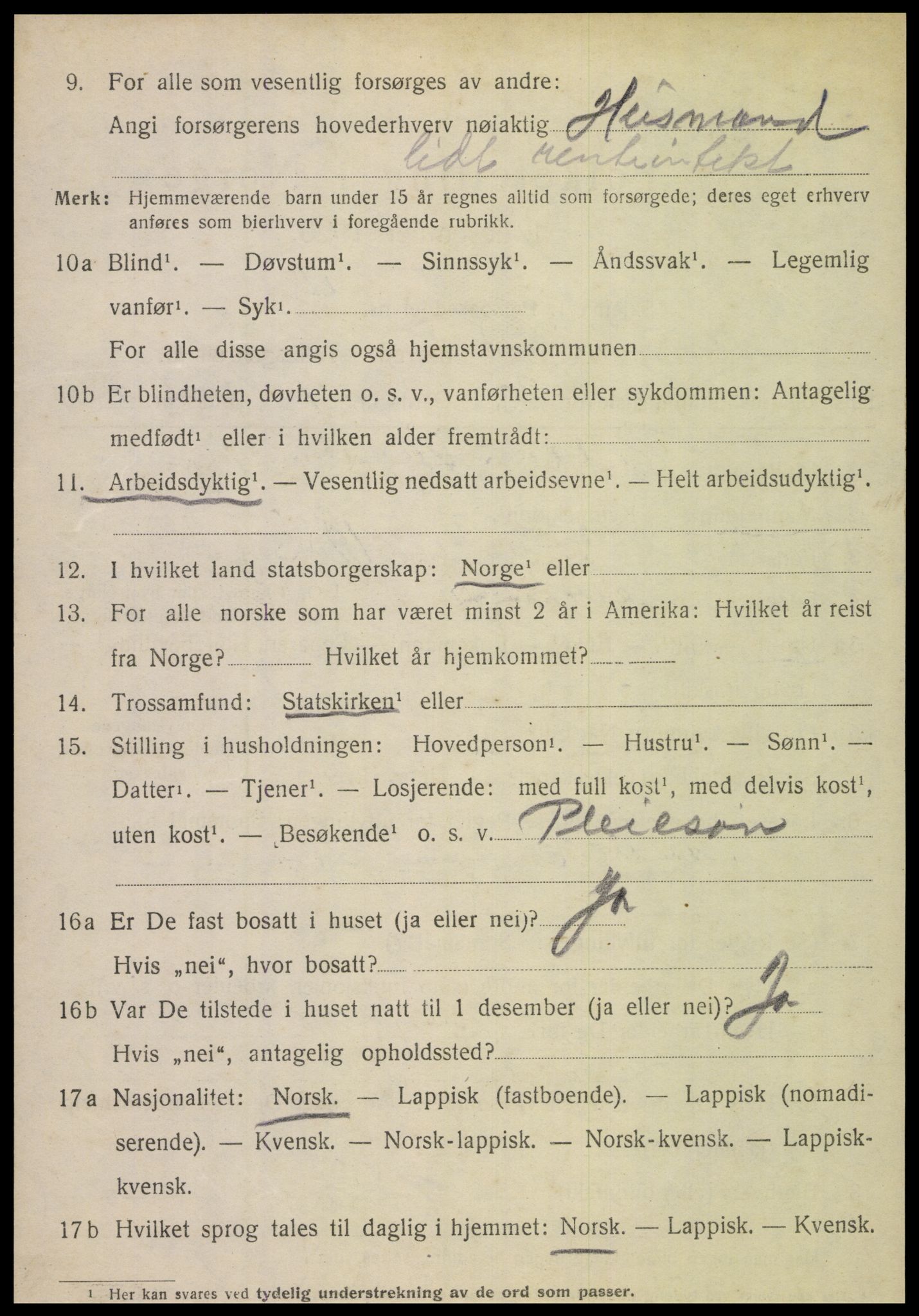 SAT, 1920 census for Leiranger, 1920, p. 768