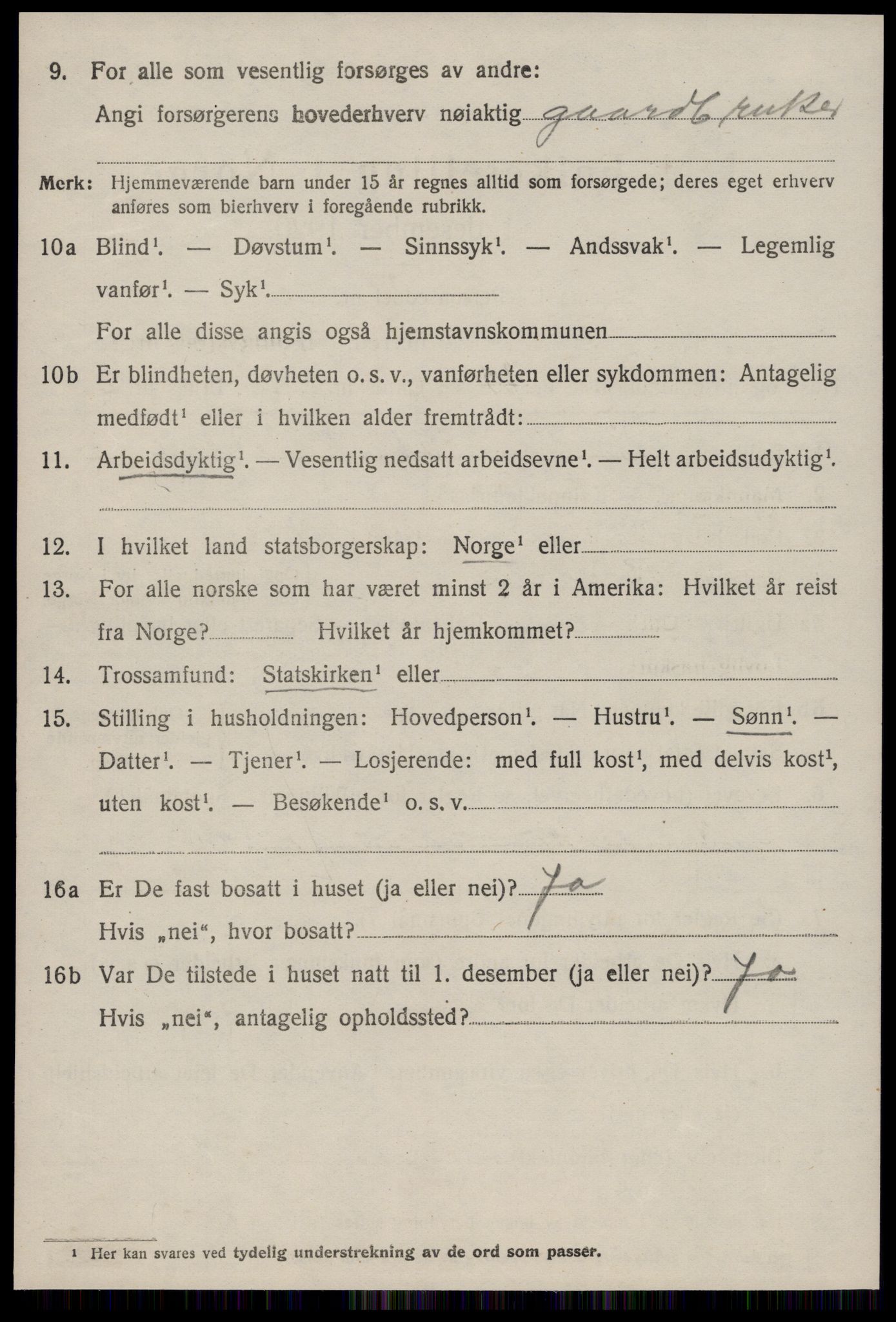 SAT, 1920 census for Fræna, 1920, p. 4522