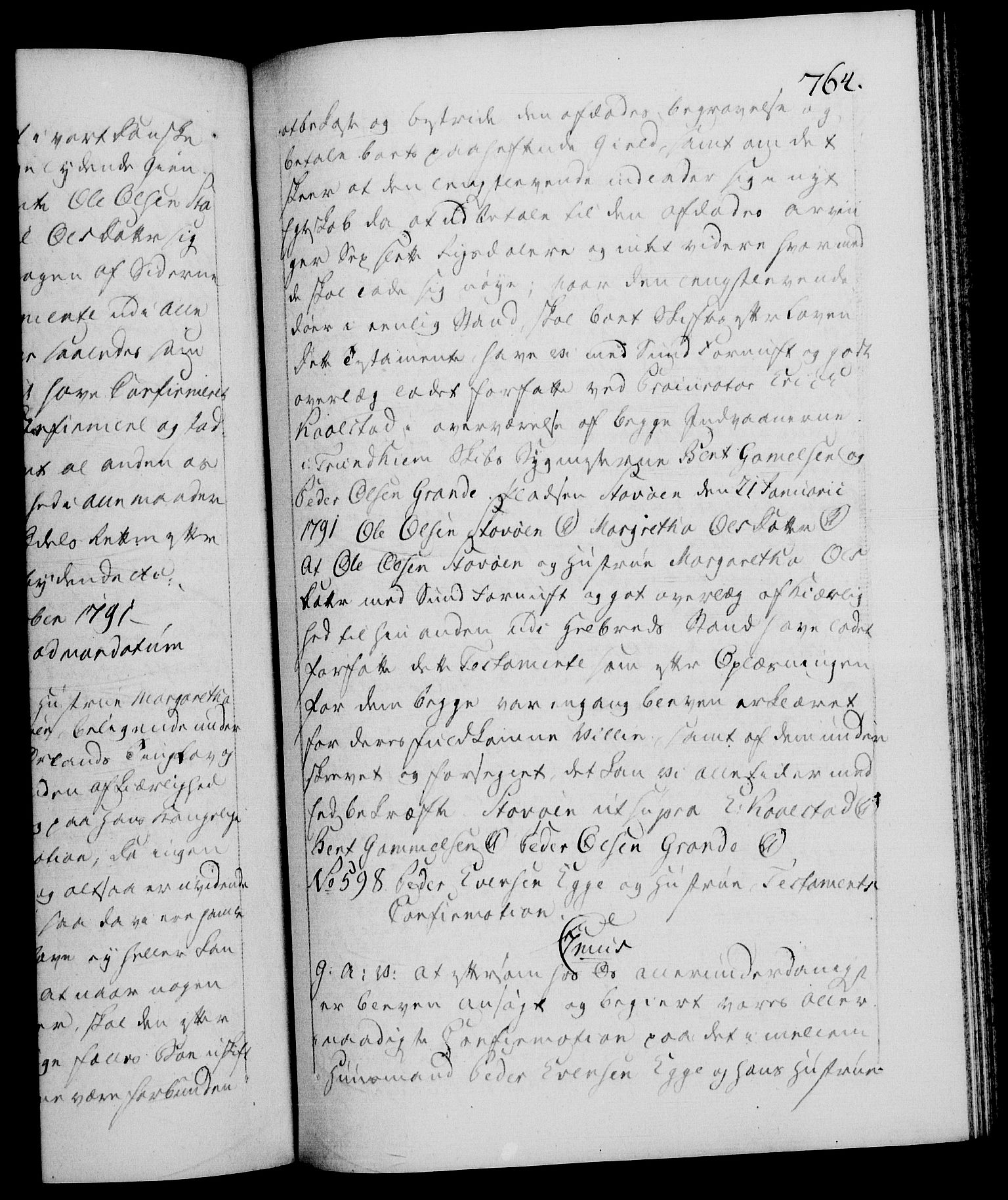 Danske Kanselli 1572-1799, AV/RA-EA-3023/F/Fc/Fca/Fcaa/L0053: Norske registre, 1790-1791, p. 764a