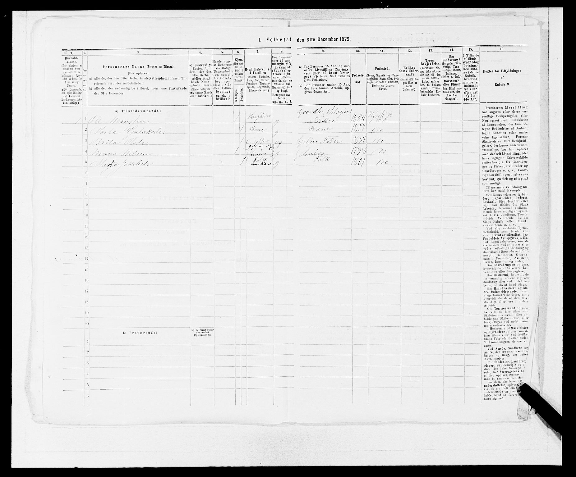 SAB, 1875 census for 1258P Herdla, 1875, p. 748