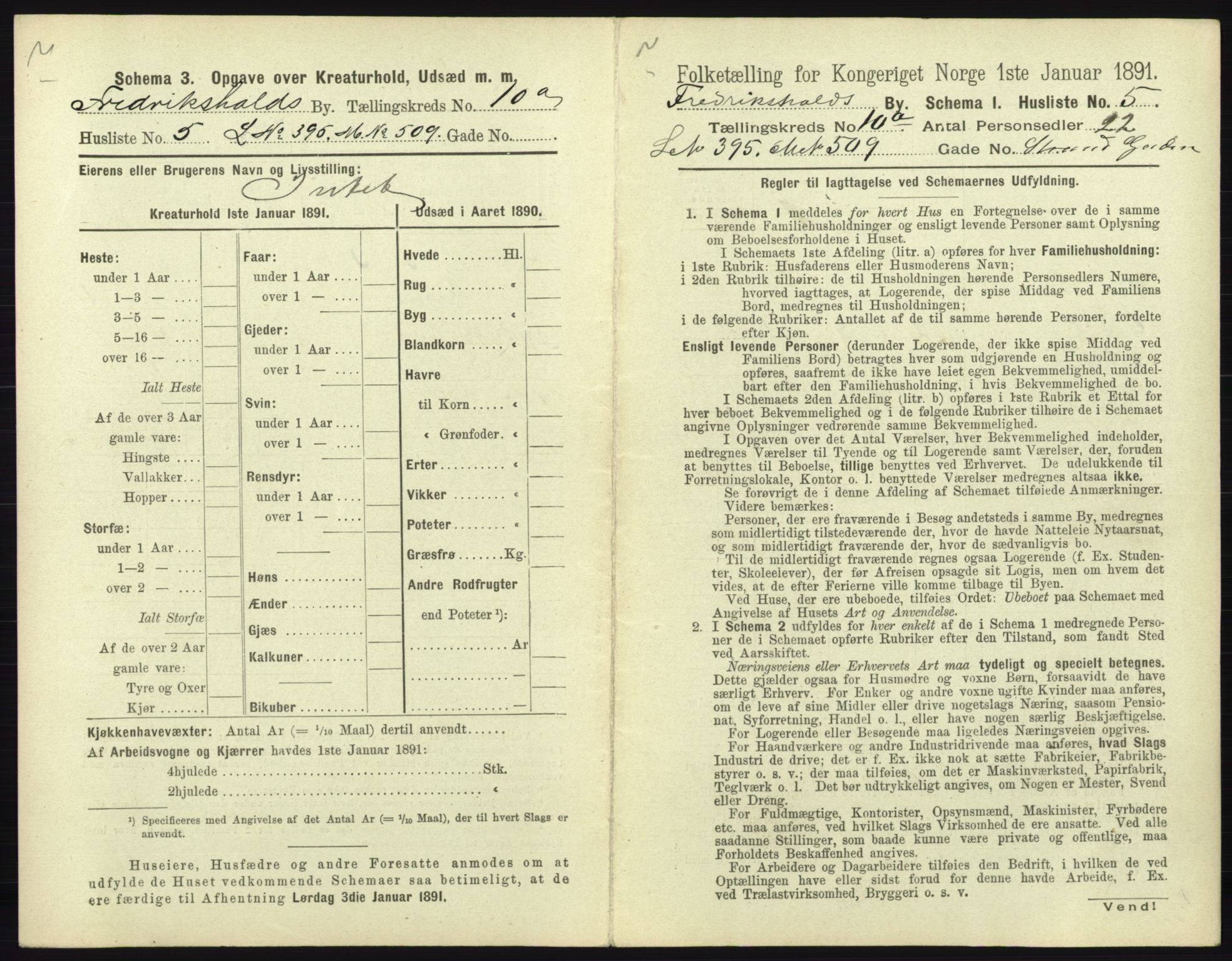 RA, 1891 census for 0101 Fredrikshald, 1891, p. 930