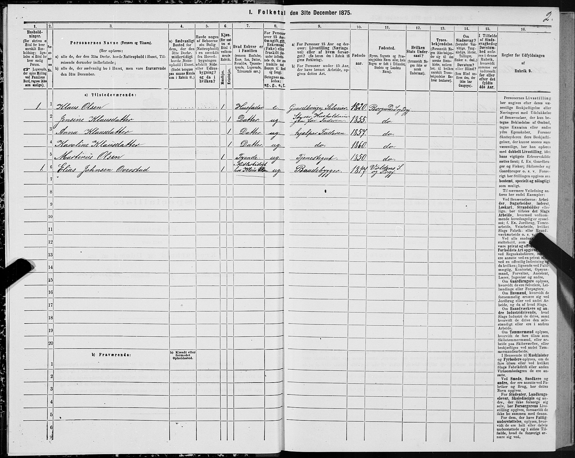 SAT, 1875 census for 1531P Borgund, 1875, p. 1002