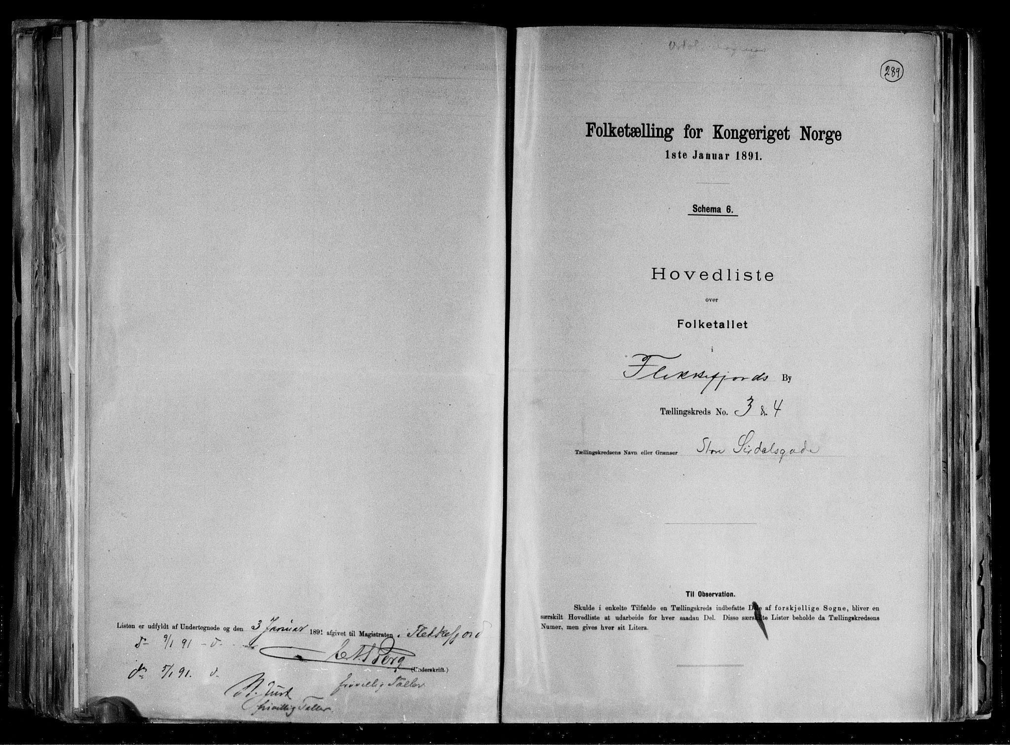 RA, 1891 census for 1004 Flekkefjord, 1891, p. 8