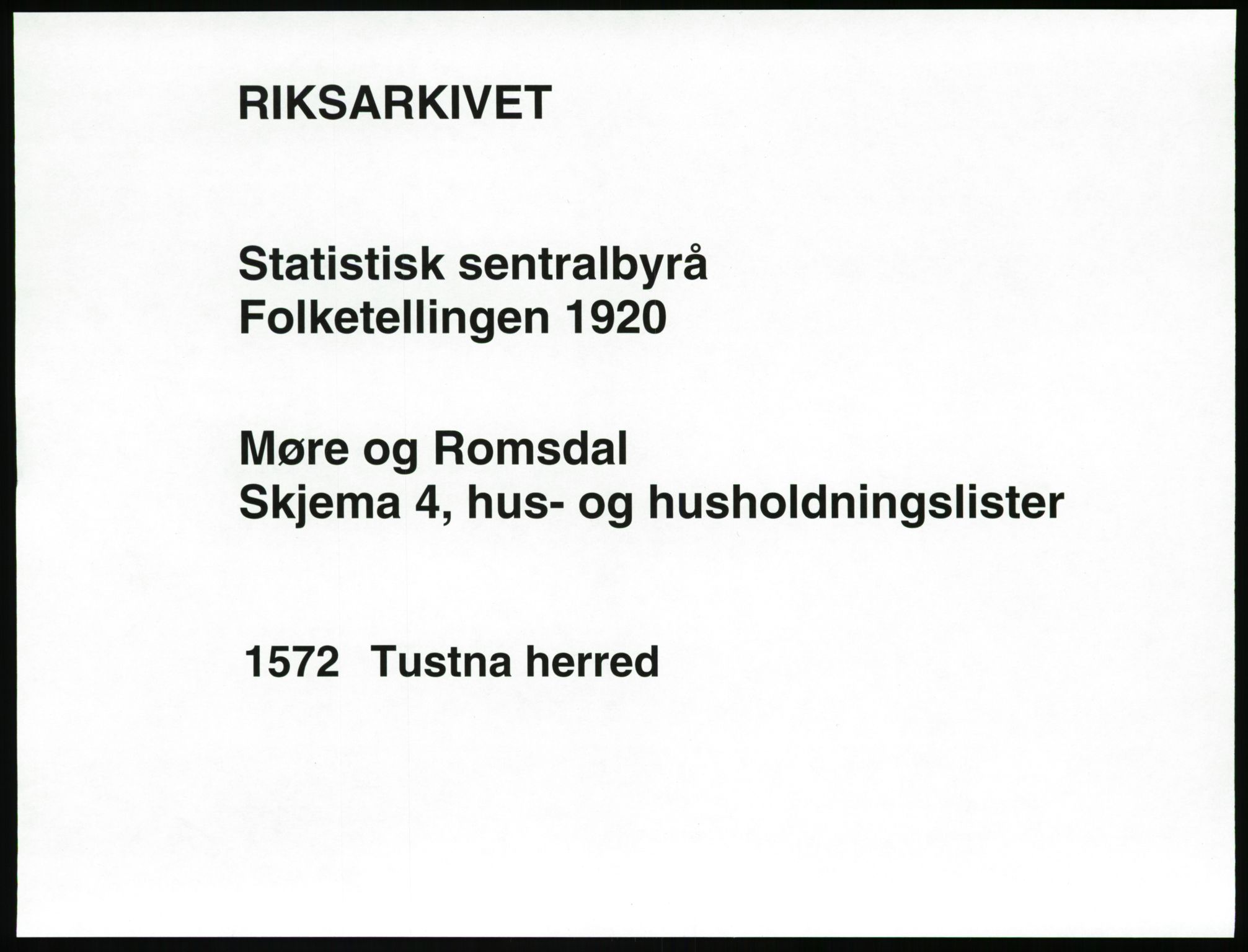 SAT, 1920 census for Tustna, 1920, p. 33