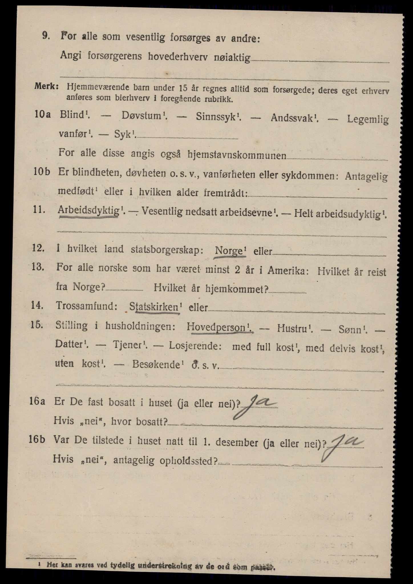 SAT, 1920 census for Sunnylven, 1920, p. 911