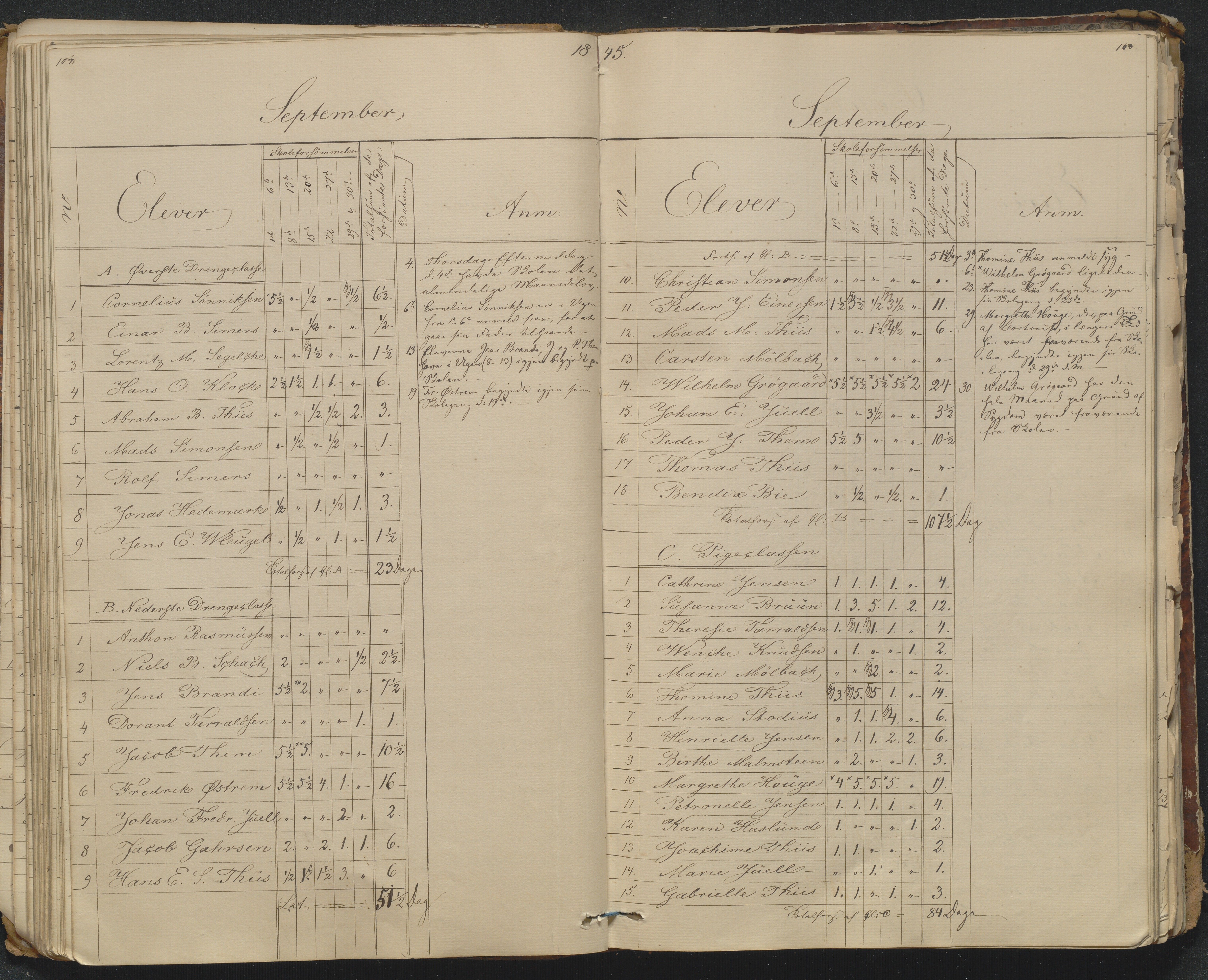 Risør kommune, AAKS/KA0901-PK/1/05/05g/L0005: Journal, 1841-1880, p. 107-108