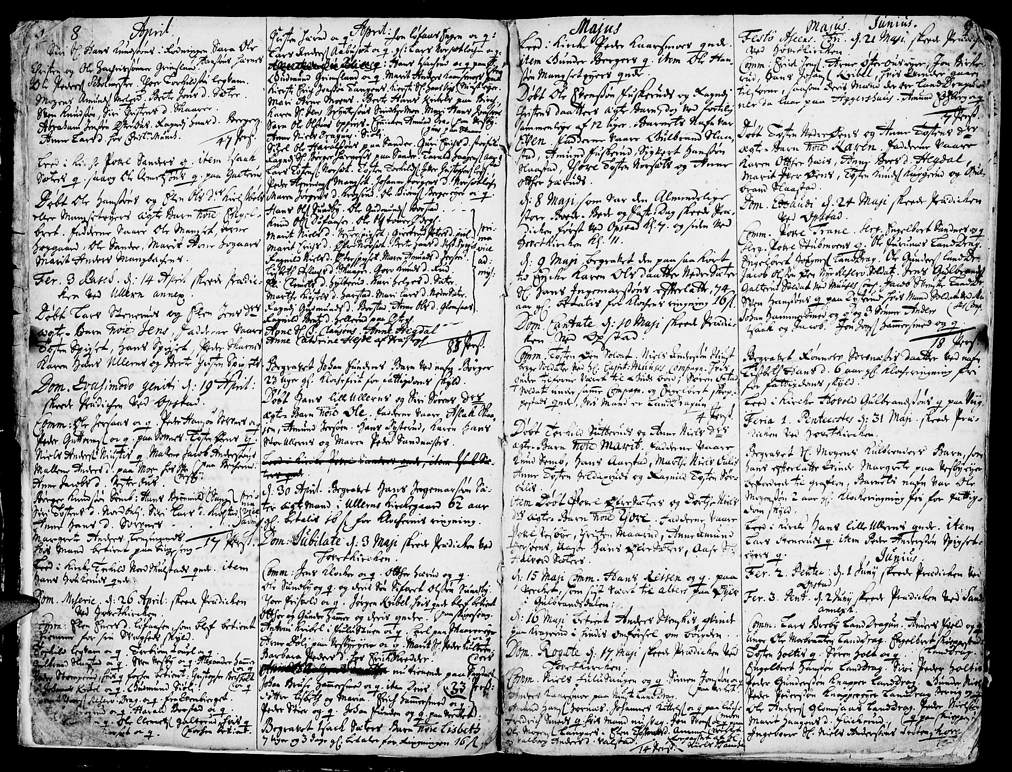 Strøm-Odalen prestekontor, AV/SAH-PREST-028/H/Ha/Haa/L0002: Parish register (official) no. 2, 1716-1740, p. 8-9