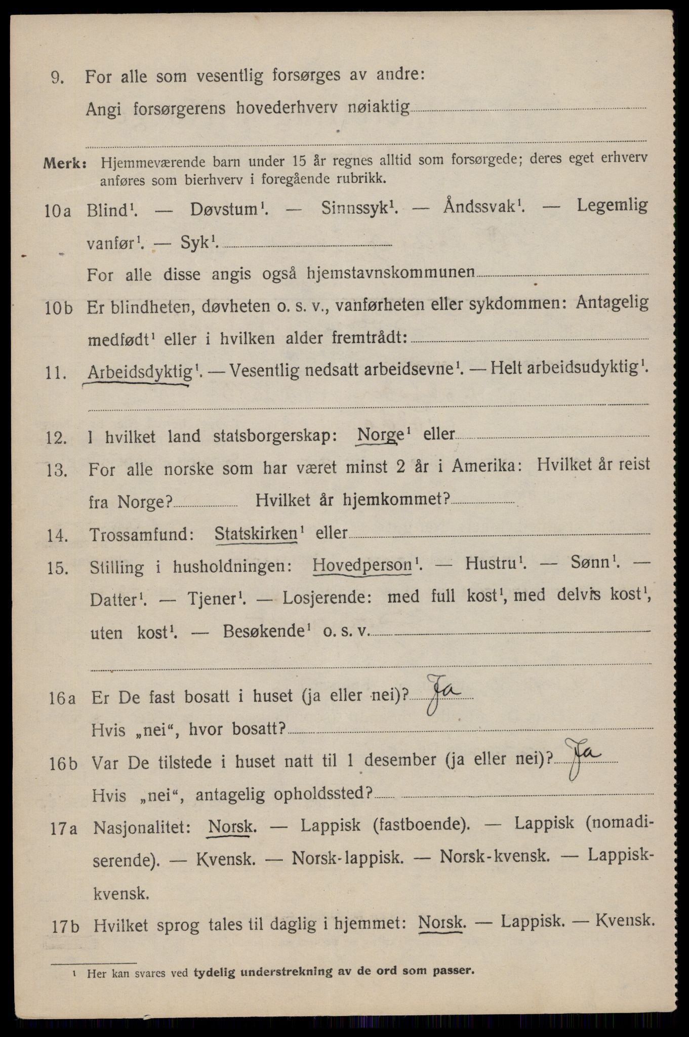 SAT, 1920 census for Flakstad, 1920, p. 3428
