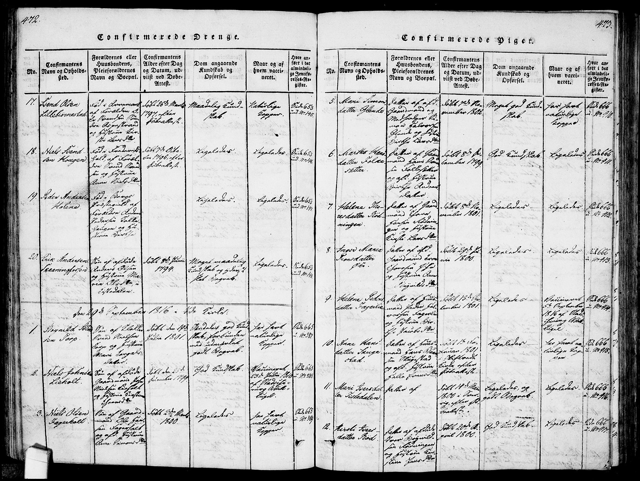 Idd prestekontor Kirkebøker, AV/SAO-A-10911/F/Fc/L0002: Parish register (official) no. III 2, 1815-1831, p. 472-473