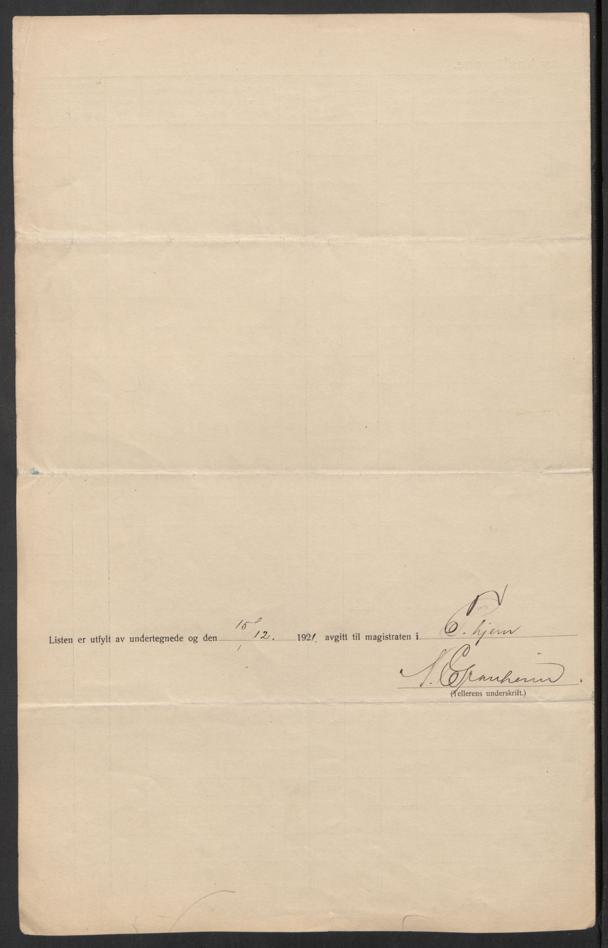 SAT, 1920 census for Trondheim, 1920, p. 19