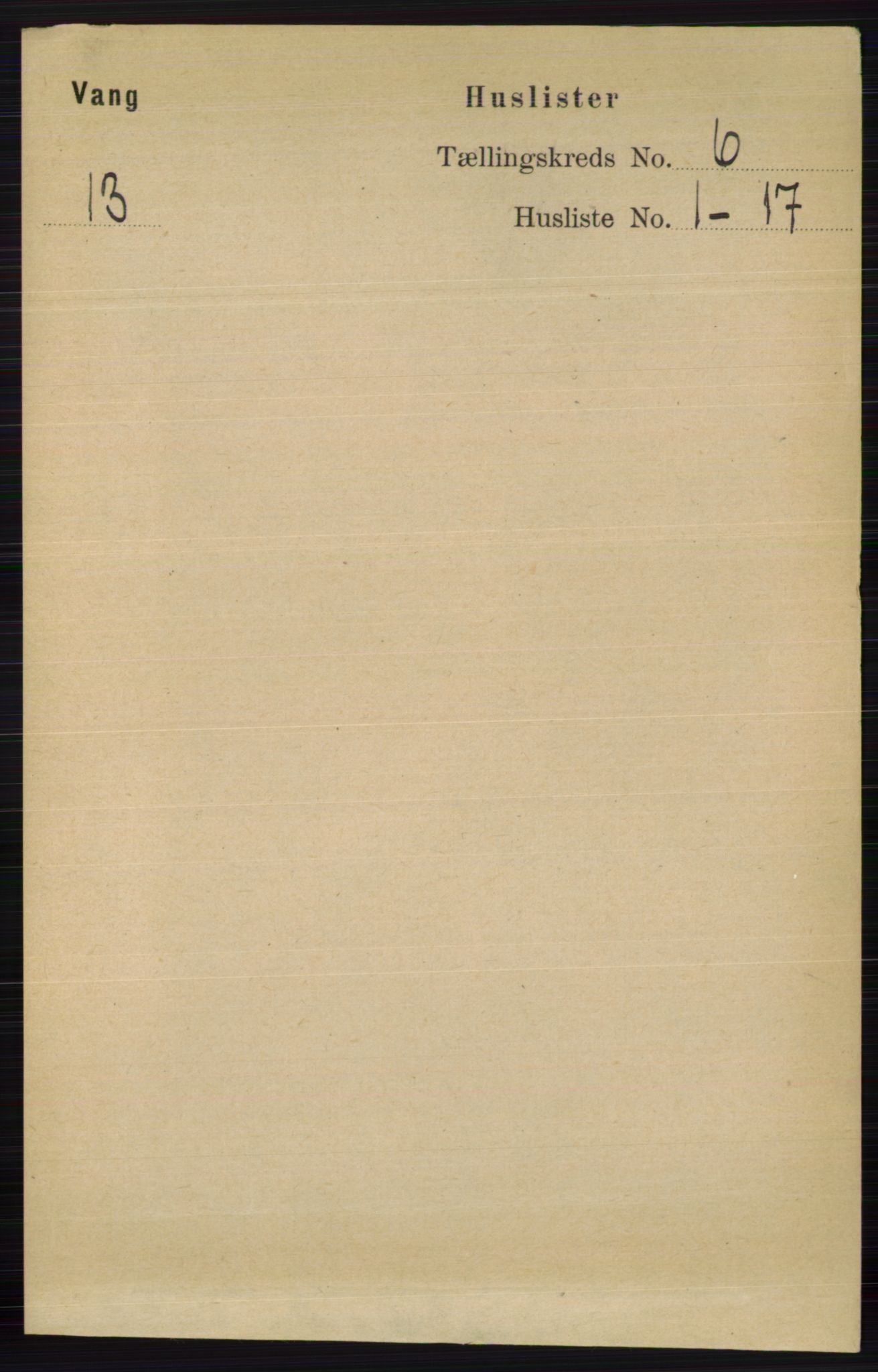RA, 1891 census for 0545 Vang, 1891, p. 1228