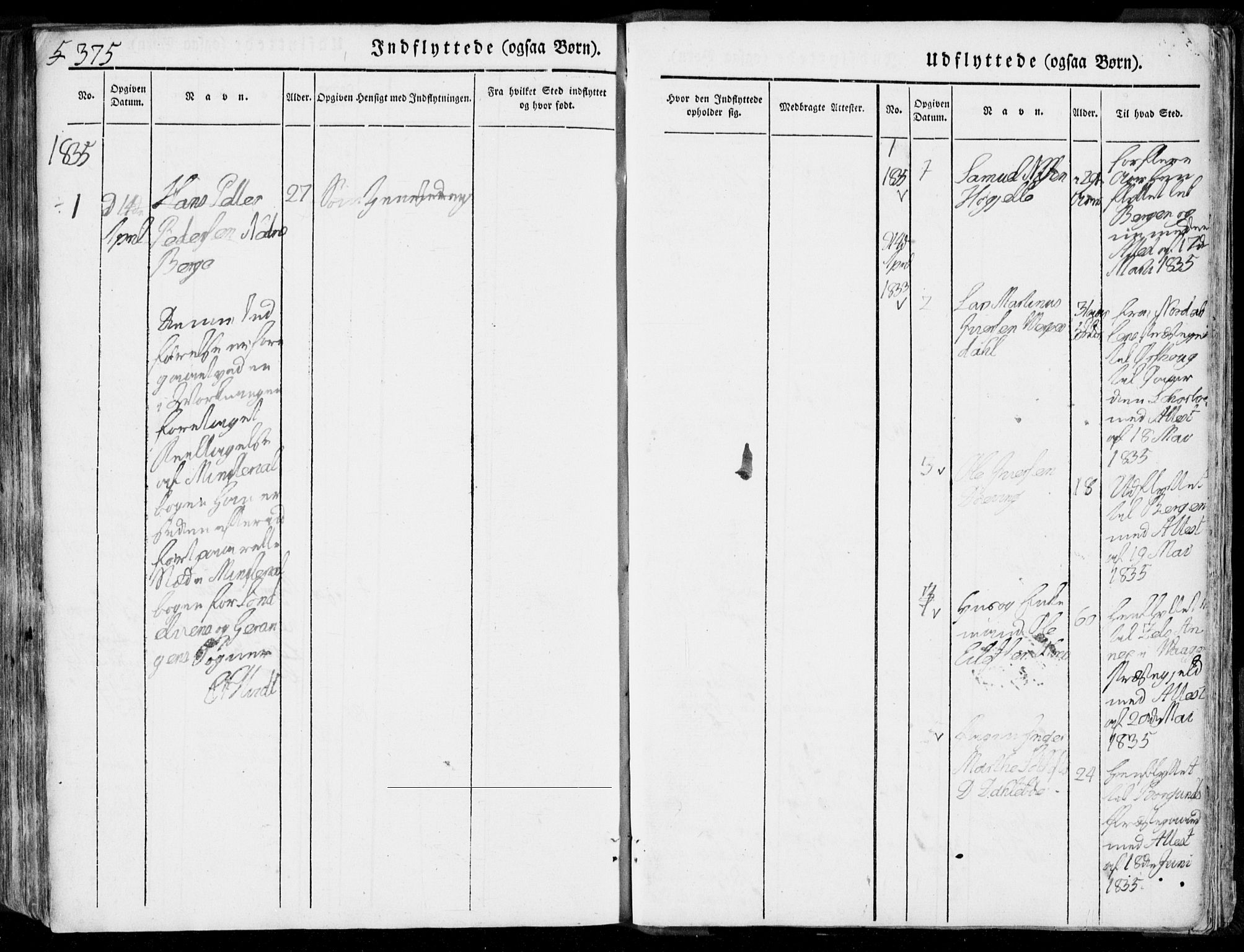 Ministerialprotokoller, klokkerbøker og fødselsregistre - Møre og Romsdal, SAT/A-1454/519/L0248: Parish register (official) no. 519A07, 1829-1860, p. 375