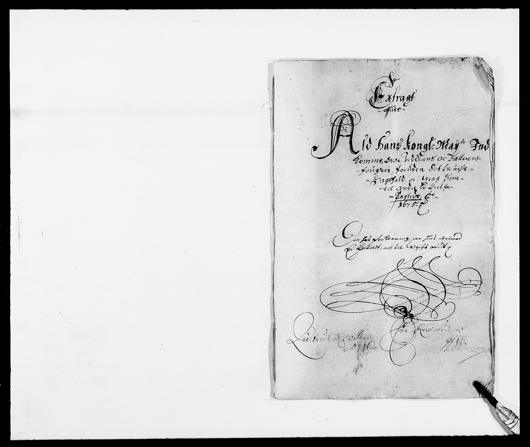 Rentekammeret inntil 1814, Reviderte regnskaper, Fogderegnskap, RA/EA-4092/R46/L2715: Fogderegnskap Jæren og Dalane, 1675, p. 1