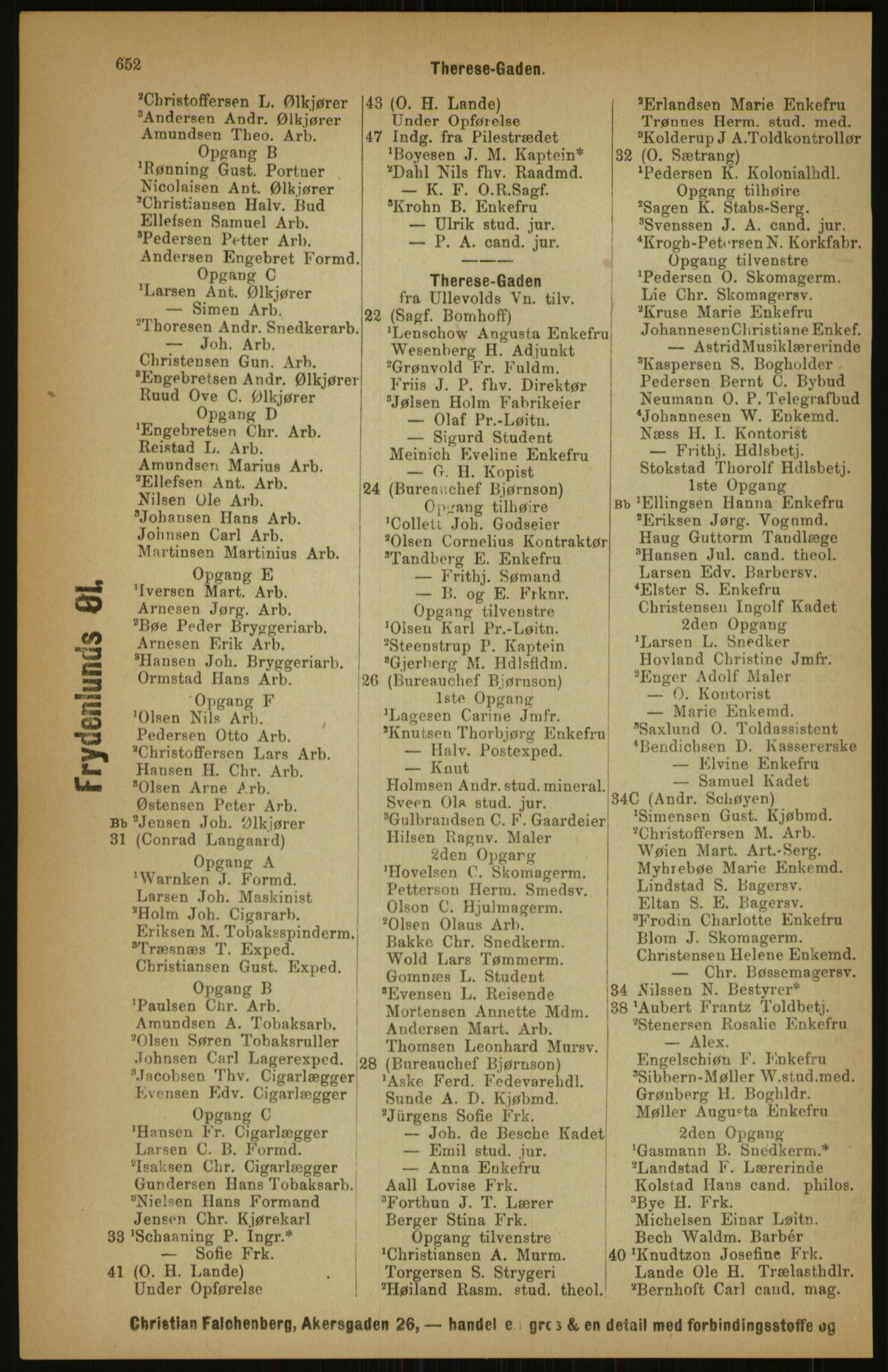 Kristiania/Oslo adressebok, PUBL/-, 1891, p. 652