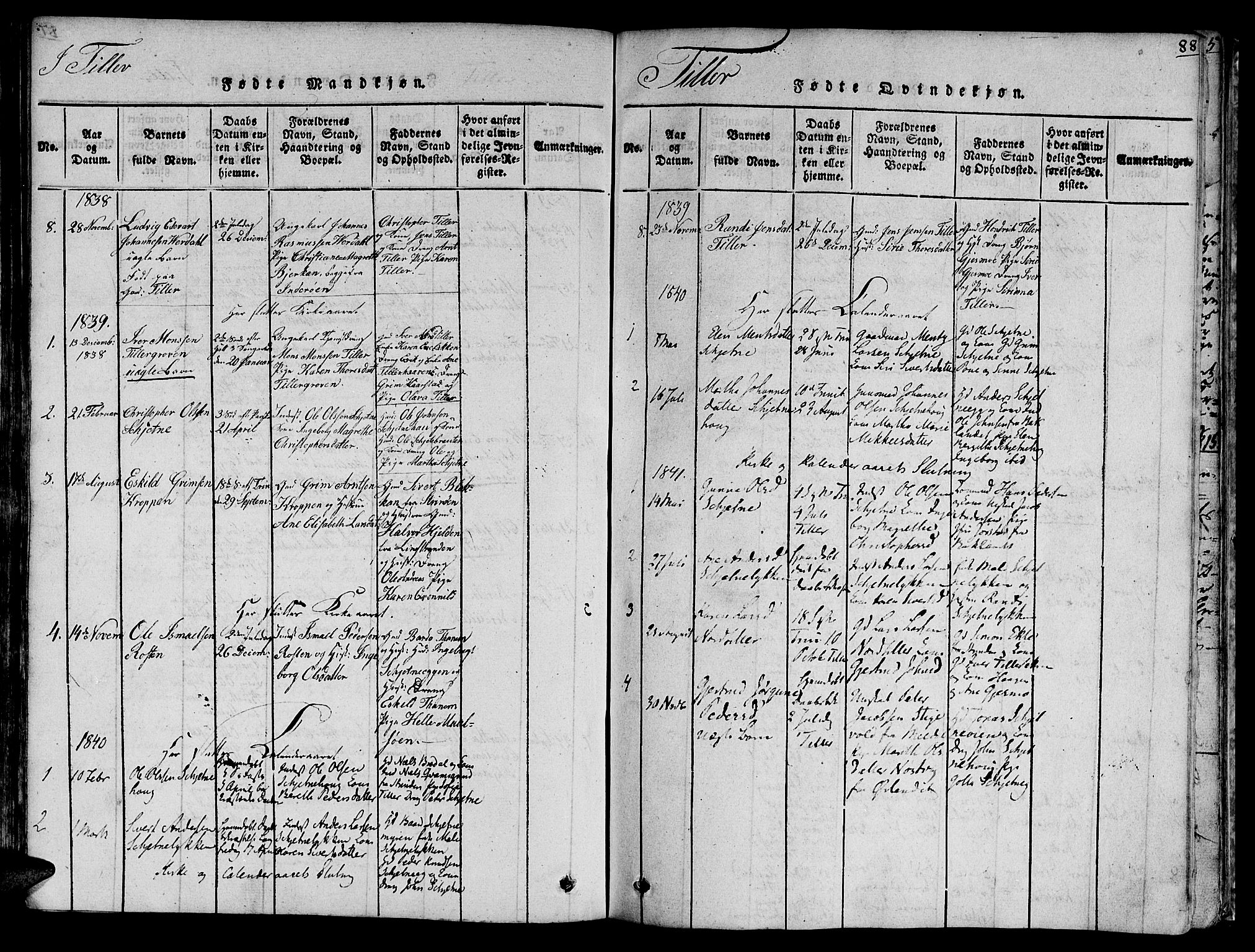 Ministerialprotokoller, klokkerbøker og fødselsregistre - Sør-Trøndelag, SAT/A-1456/618/L0440: Parish register (official) no. 618A04 /2, 1816-1843, p. 88