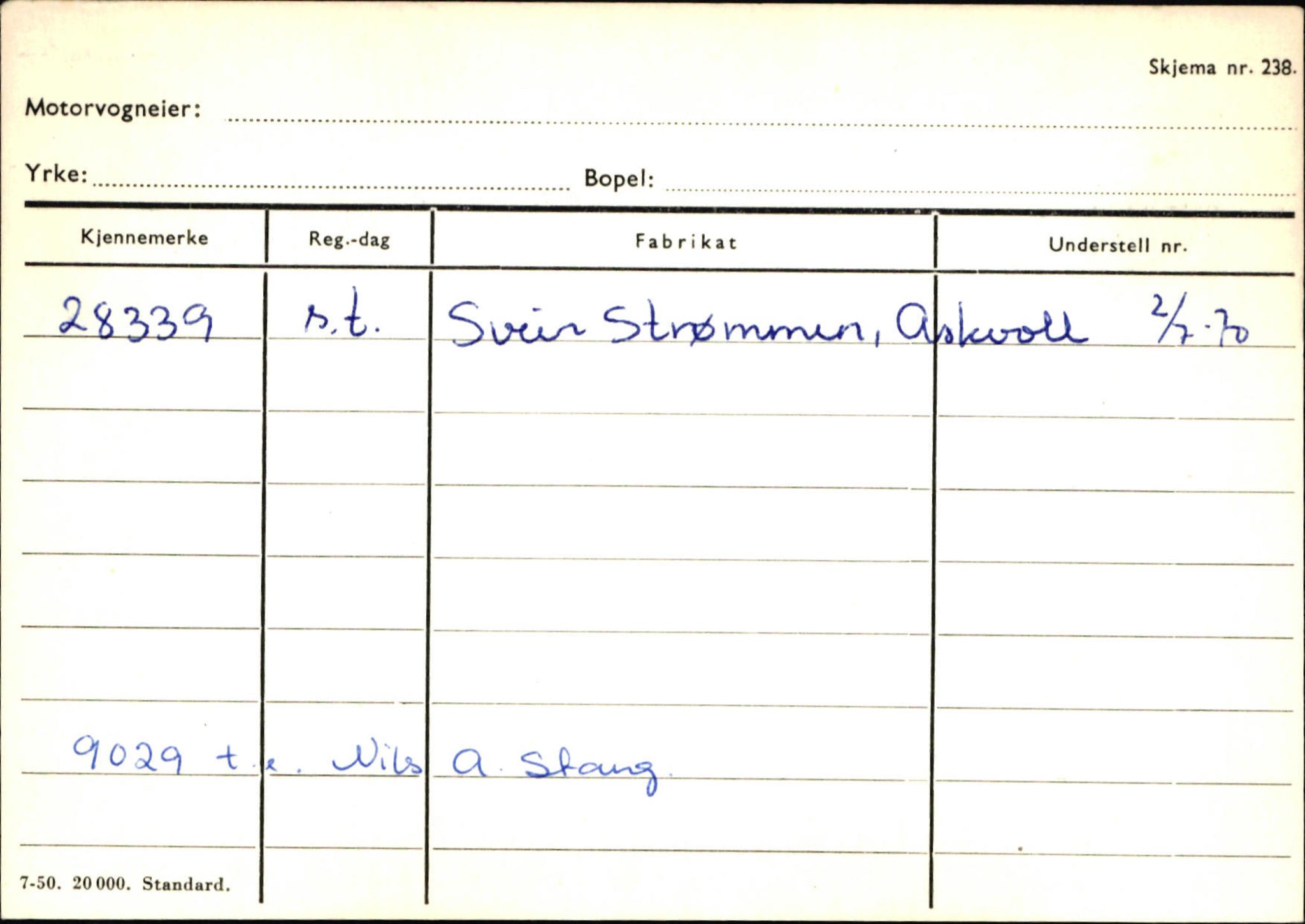 Statens vegvesen, Sogn og Fjordane vegkontor, AV/SAB-A-5301/4/F/L0132: Eigarregister Askvoll A-Å. Balestrand A-Å, 1945-1975, p. 903