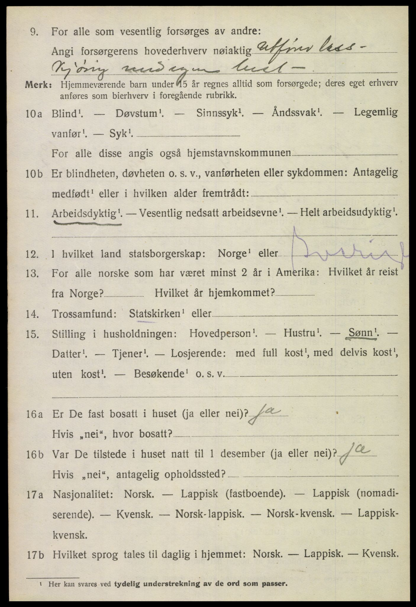 SAT, 1920 census for Grong, 1920, p. 5636