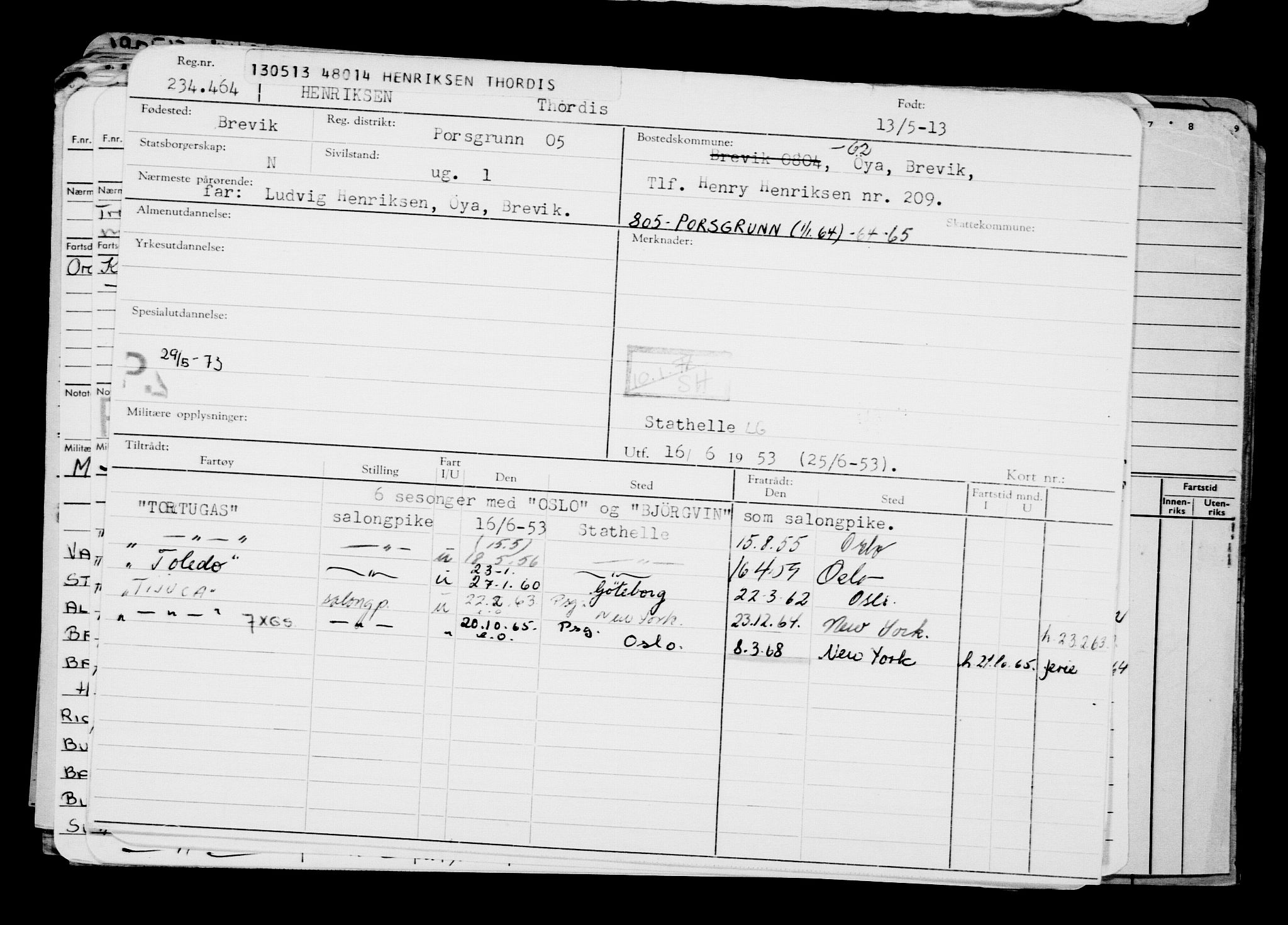 Direktoratet for sjømenn, AV/RA-S-3545/G/Gb/L0112: Hovedkort, 1913, p. 609