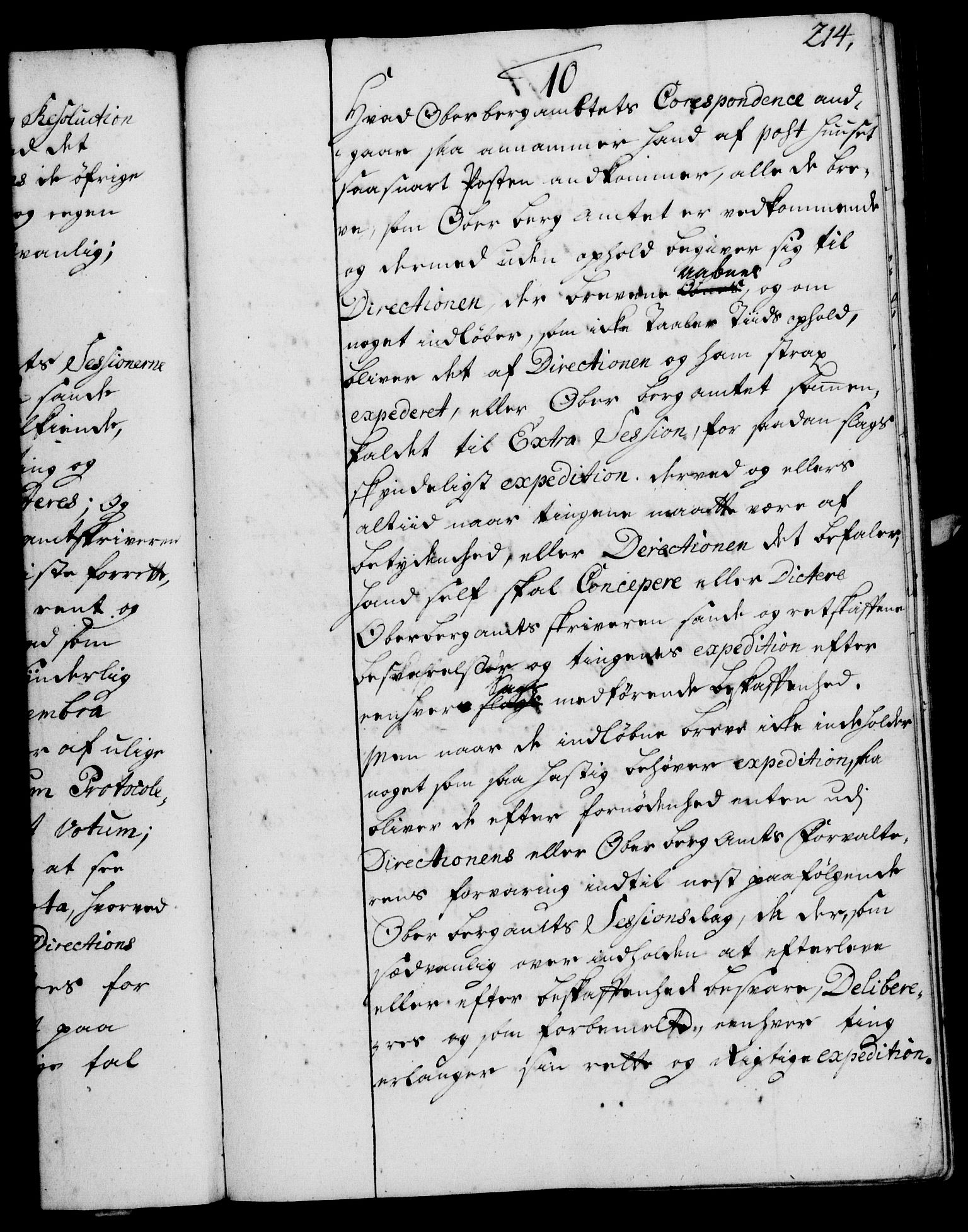 Rentekammeret, Kammerkanselliet, RA/EA-3111/G/Gg/Ggi/L0002: Norsk instruksjonsprotokoll med register (merket RK 53.35), 1729-1751, p. 214