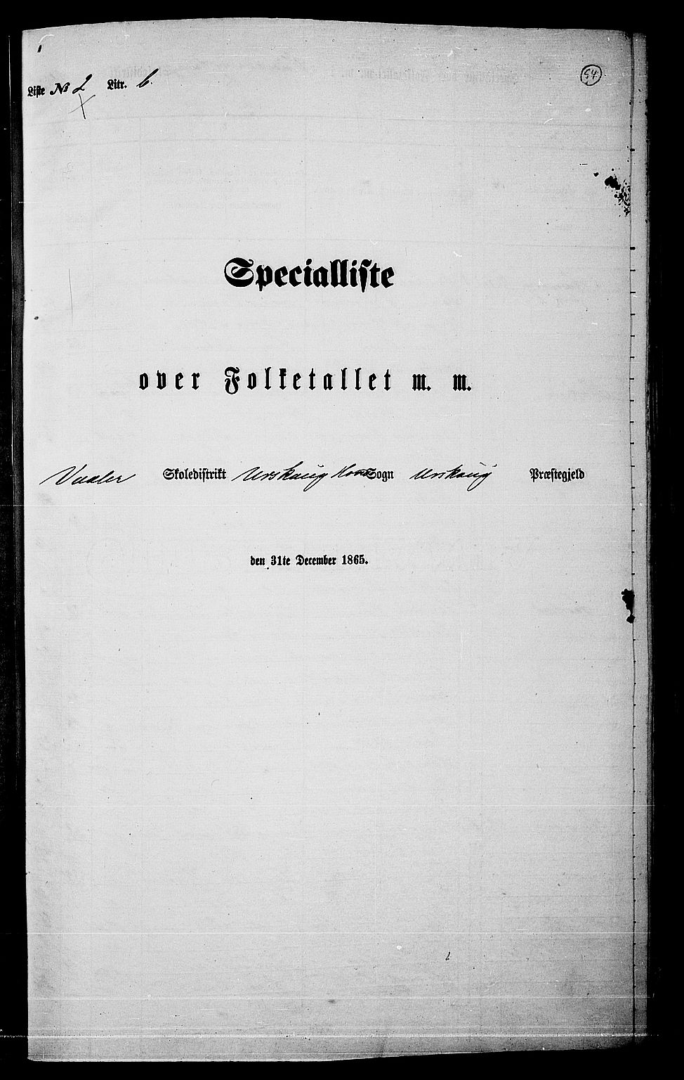 RA, 1865 census for Aurskog, 1865, p. 49